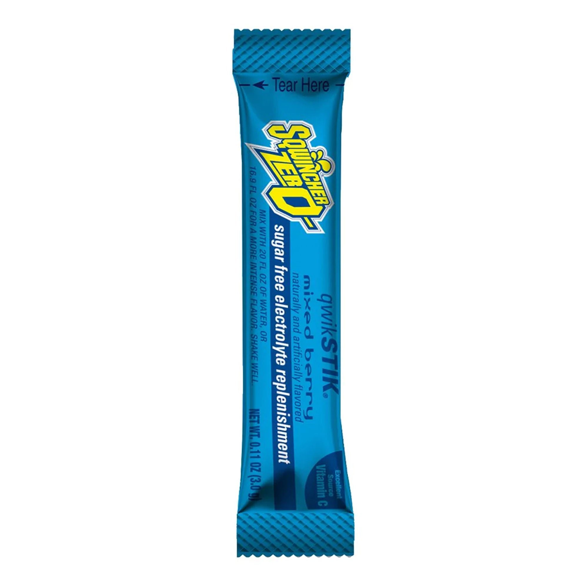 Sqwincher® Quik Stik® Zero Mixed Berry Electrolyte Replenishment Drink Mix