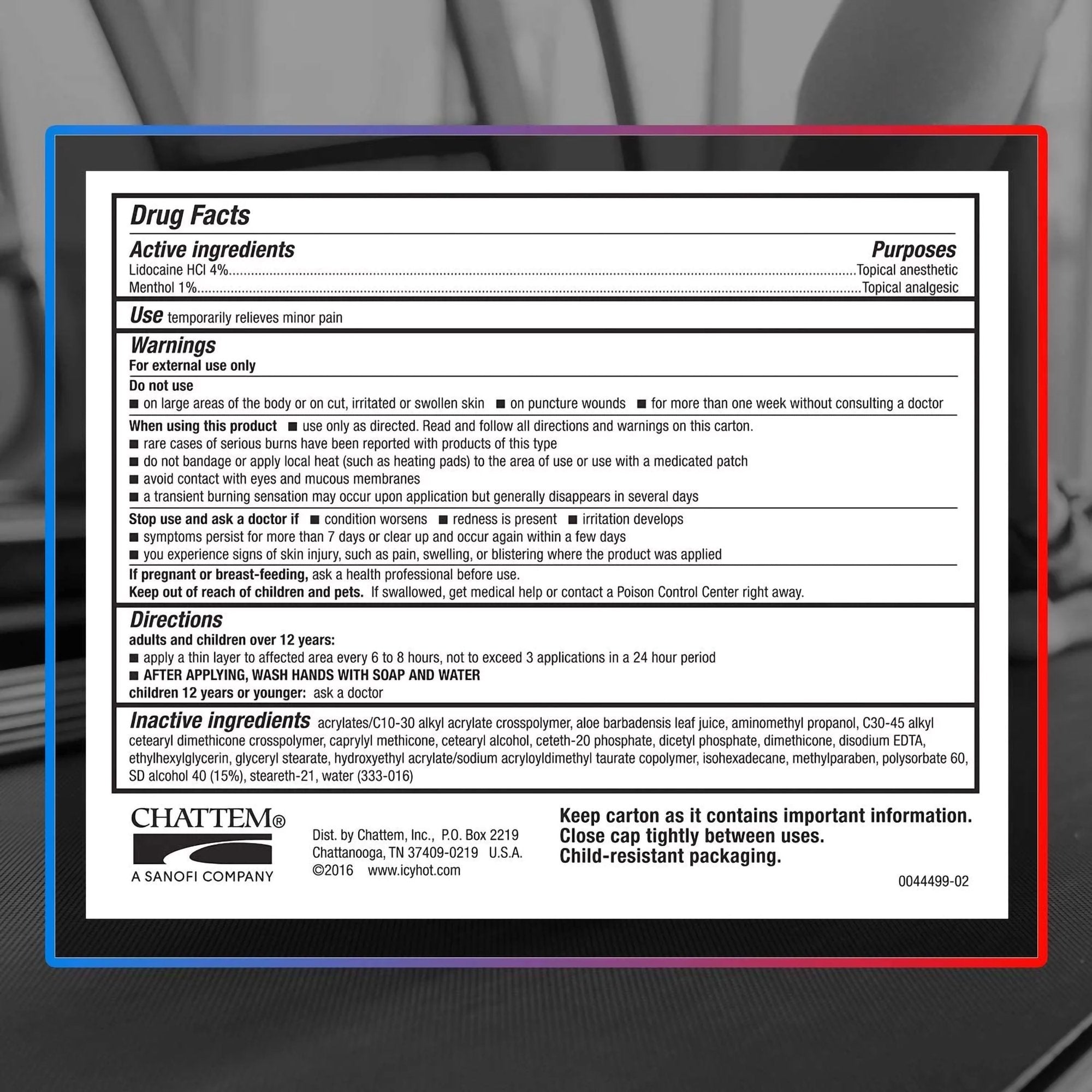 Icy Hot Lidocaine Pain Relief Cream