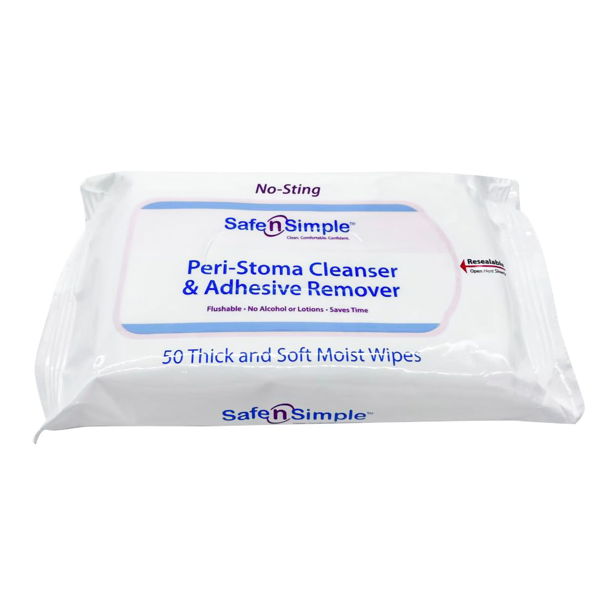Safe n Simple™ Adhesive Remover Wipes — Pack of 50