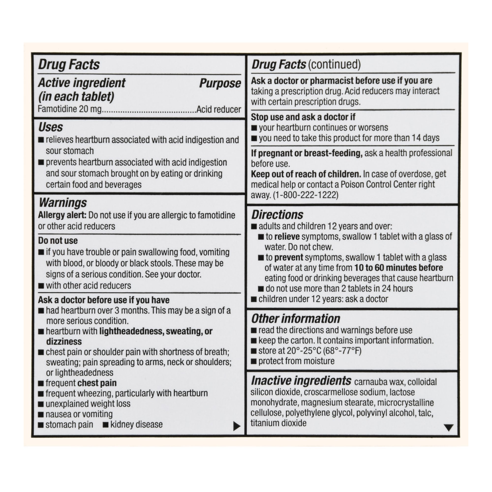 Foster & Thrive Maximum Strength Acid Reducer Famotidine 20 mg