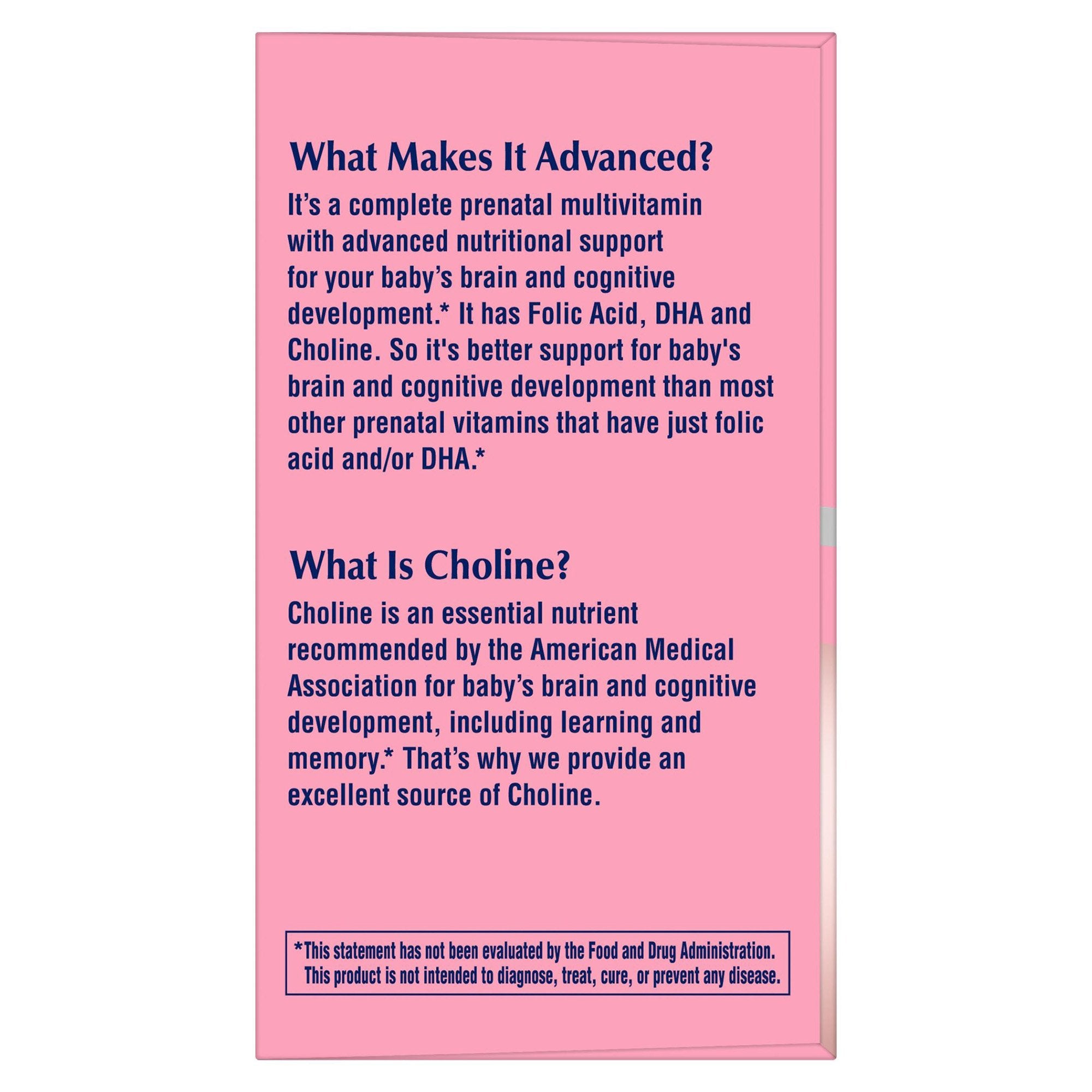 One A Day Prenatal Advanced Softgels and Tablets