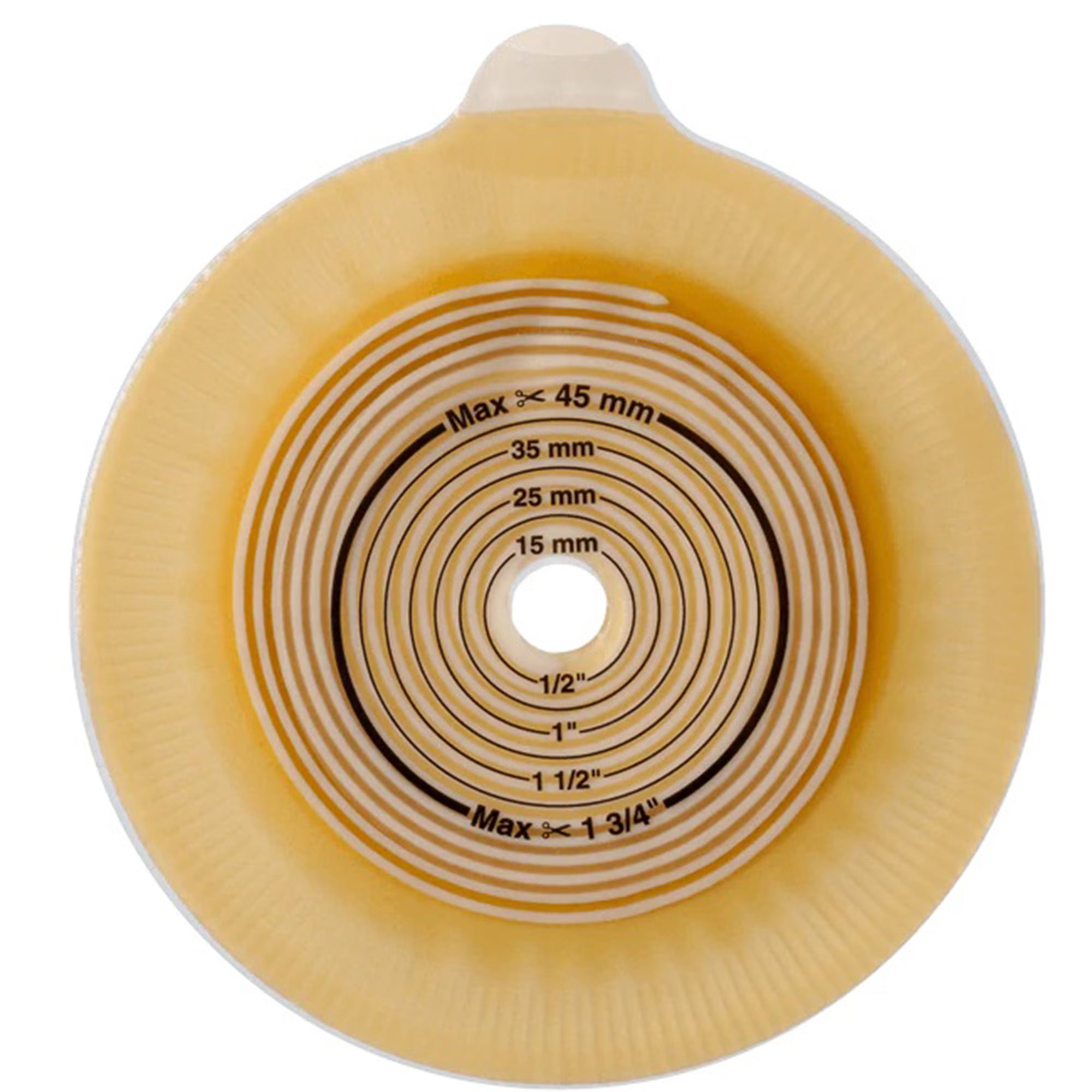 Assura® Flat Ostomy Barrier, Pre-cut to Fit 20 mm Stoma Opening, Green Match