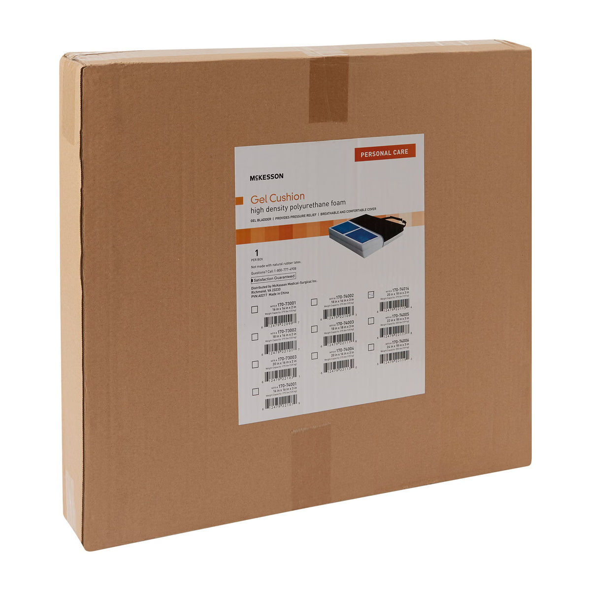 McKesson Molded Foam Seat Cushion, 20 x 18 x 3 Inch