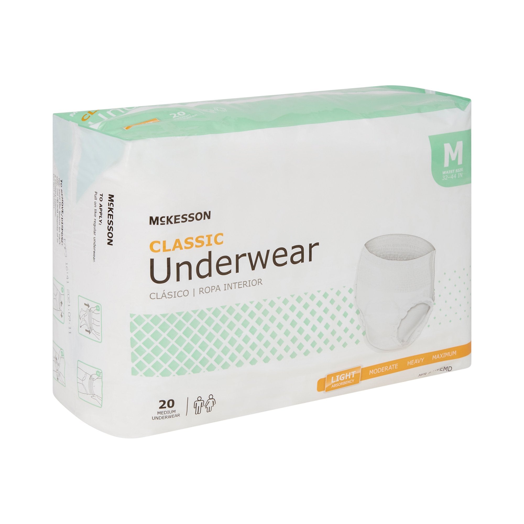 McKesson Classic Light Absorbency Incontinence Underwear, Medium