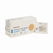 McKesson Round Tan Adhesive Spot Bandage, 1 Inch — Box of 100