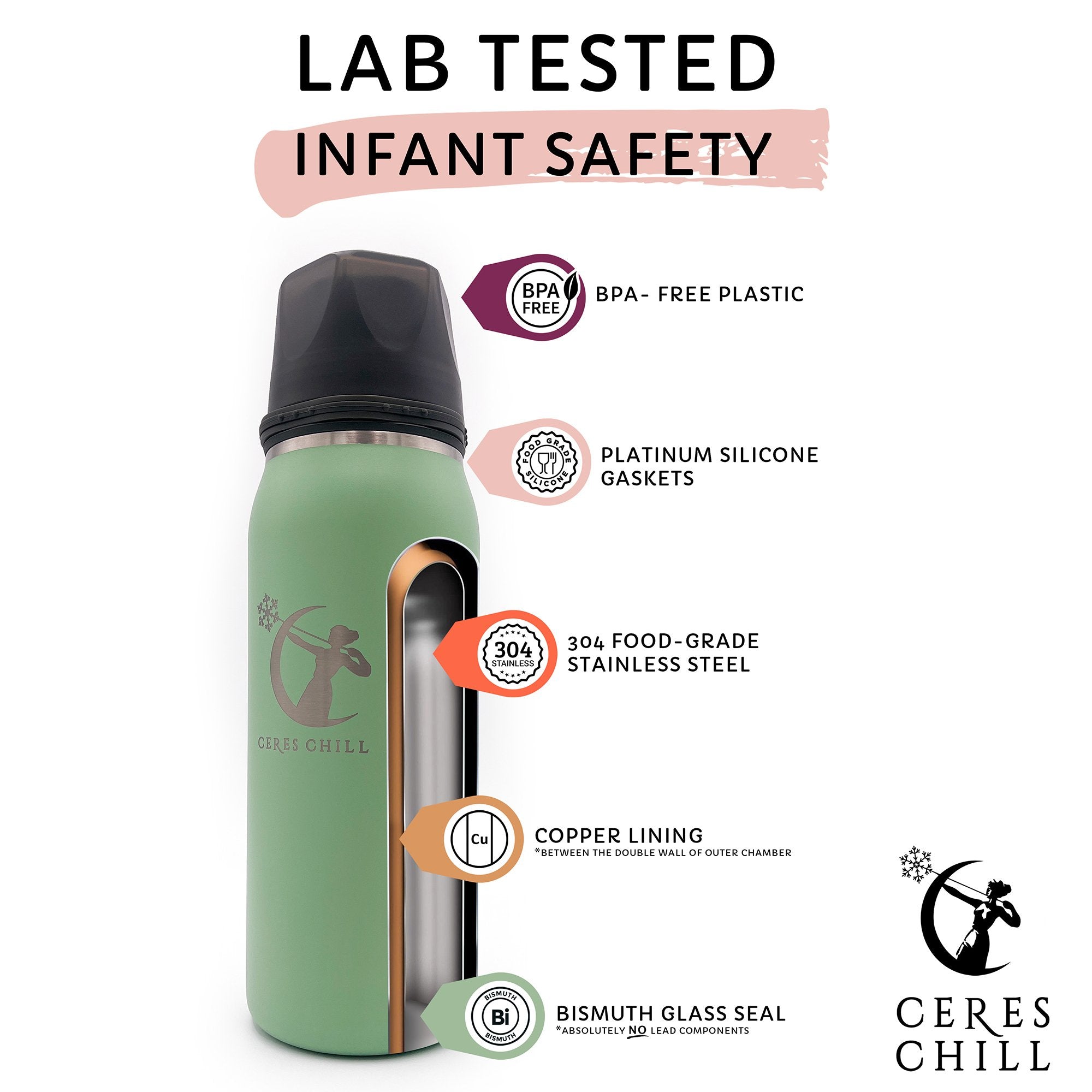 Ceres Chill OG Stainless Steel Breast Milk Chiller Container