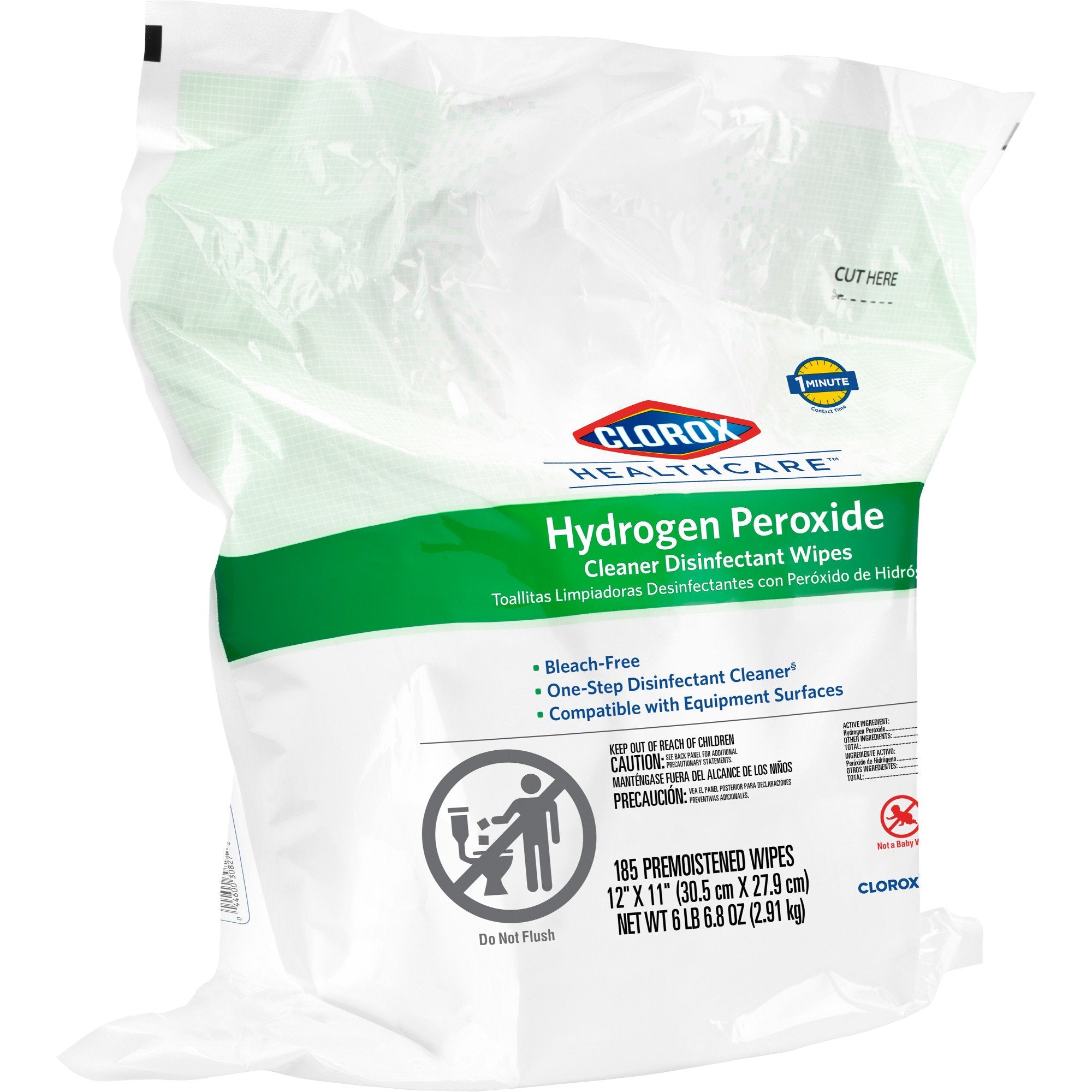 Clorox Hydrogen Peroxide Cleaner Disinfectant Wipes Refill Pouch