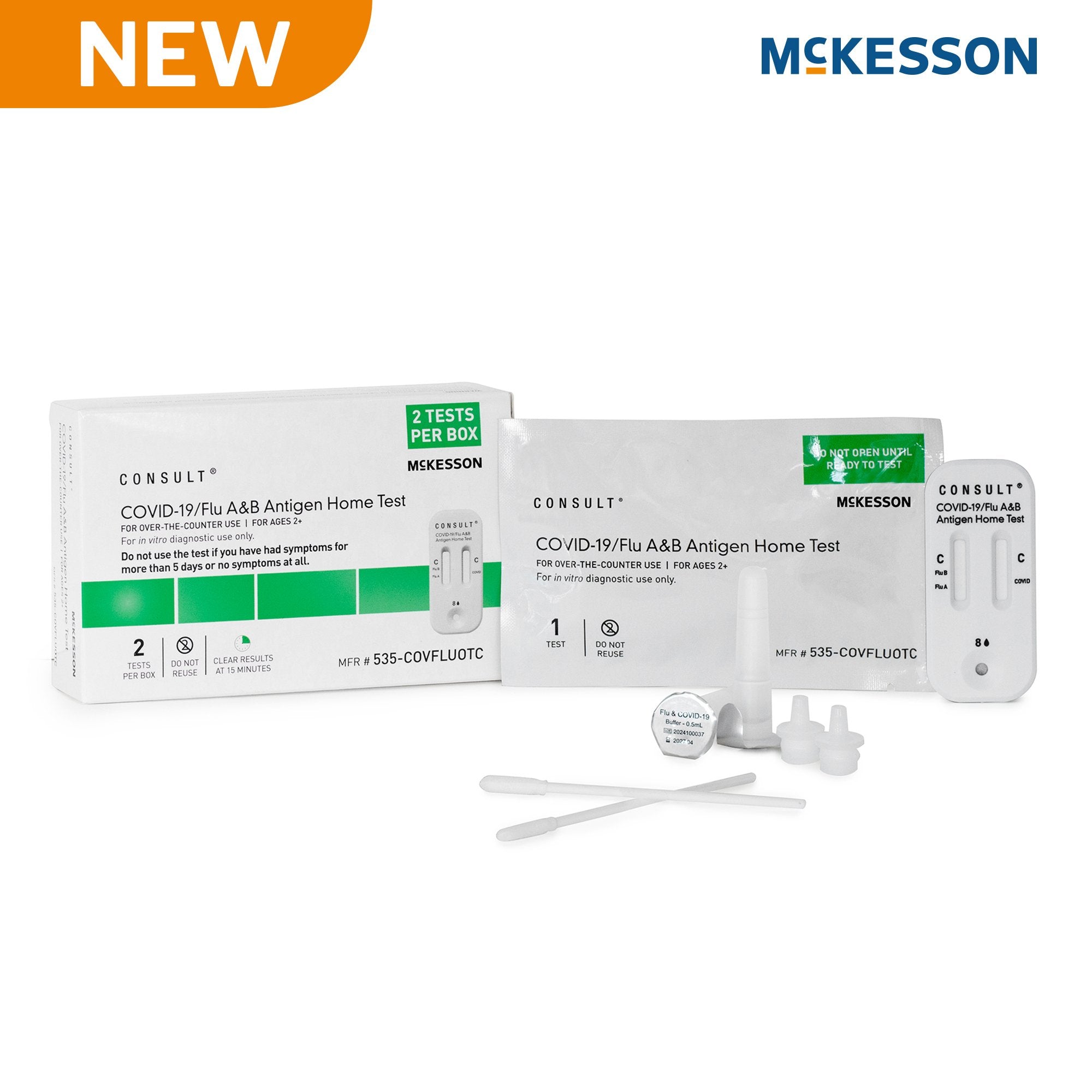 McKesson Consult COVID-19/Flu A & B Antigen Home Test