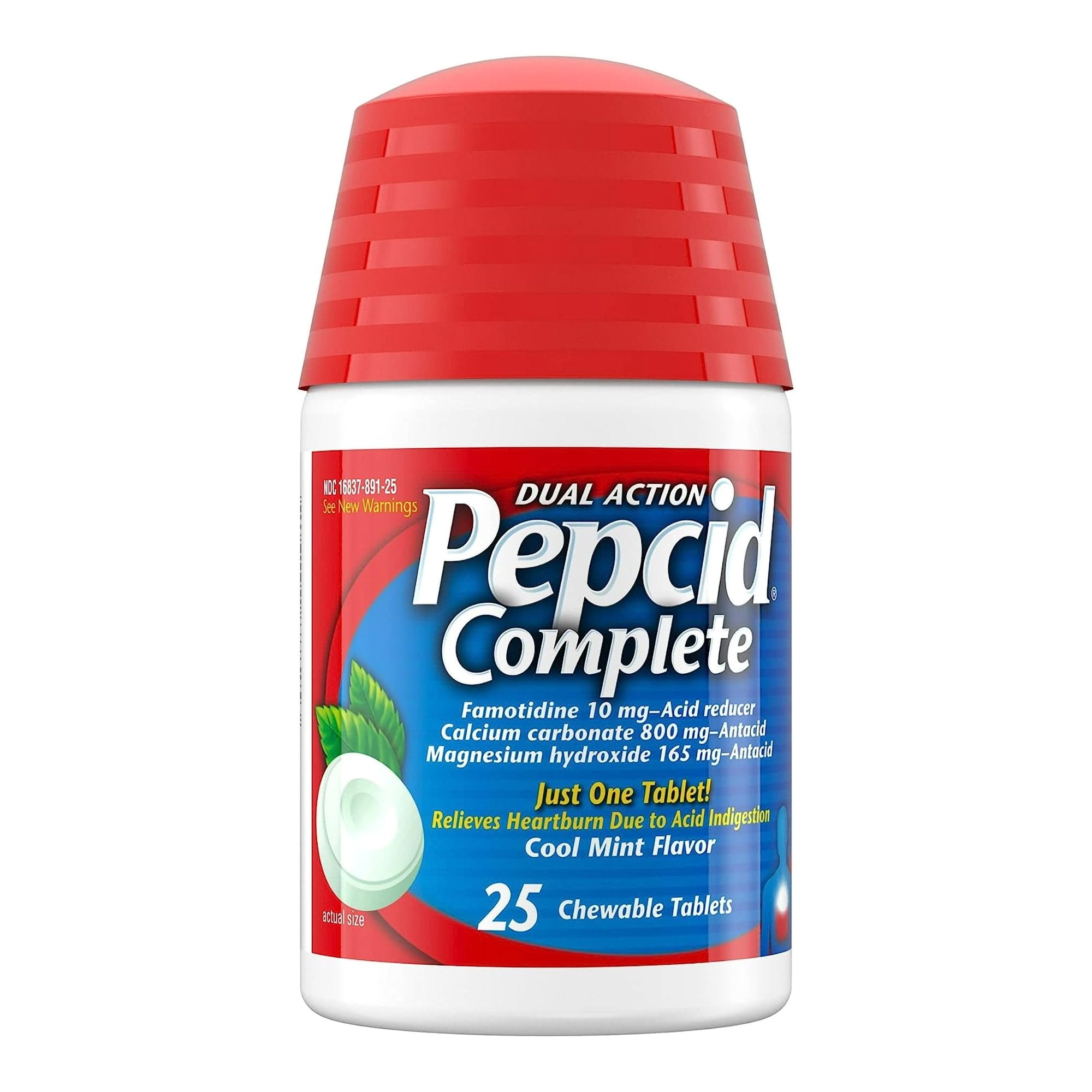 Pepcid Complete Chewable Tablets Cool Mint Flavor