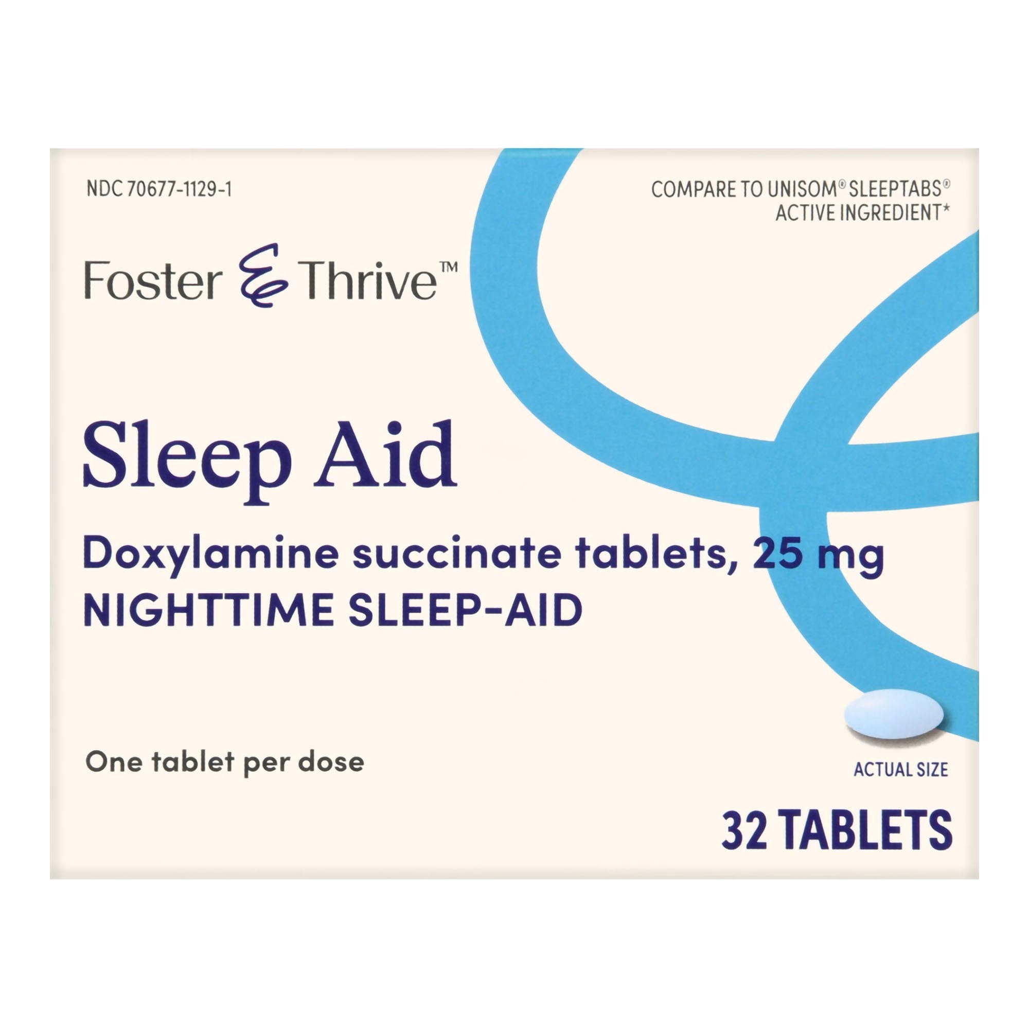 Foster & Thrive Sleep Aid Doxylamine Succinate 25 mg Tablets