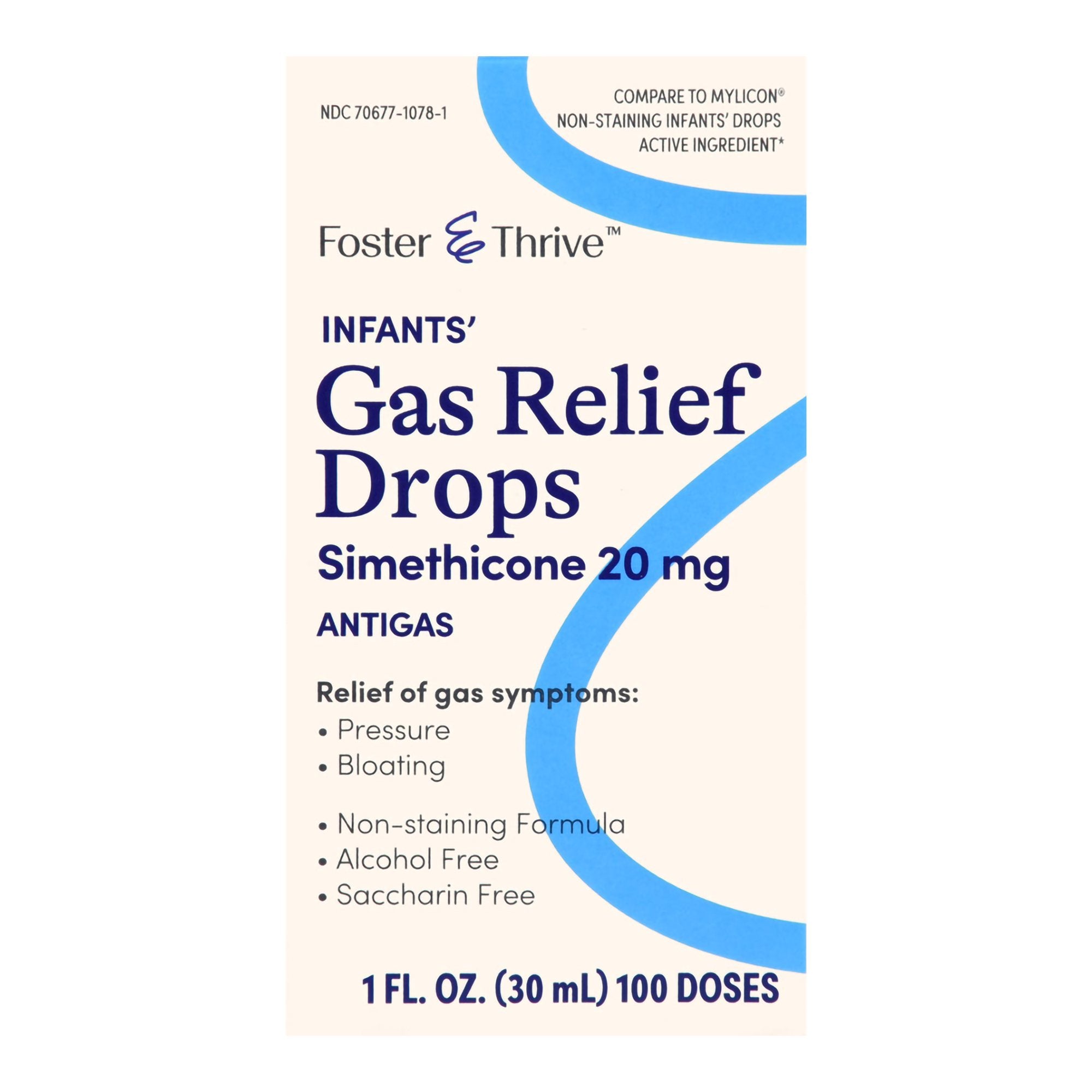 Foster & Thrive Simethicone Infant Gas Relief, 1-ounce Dropper Bottle