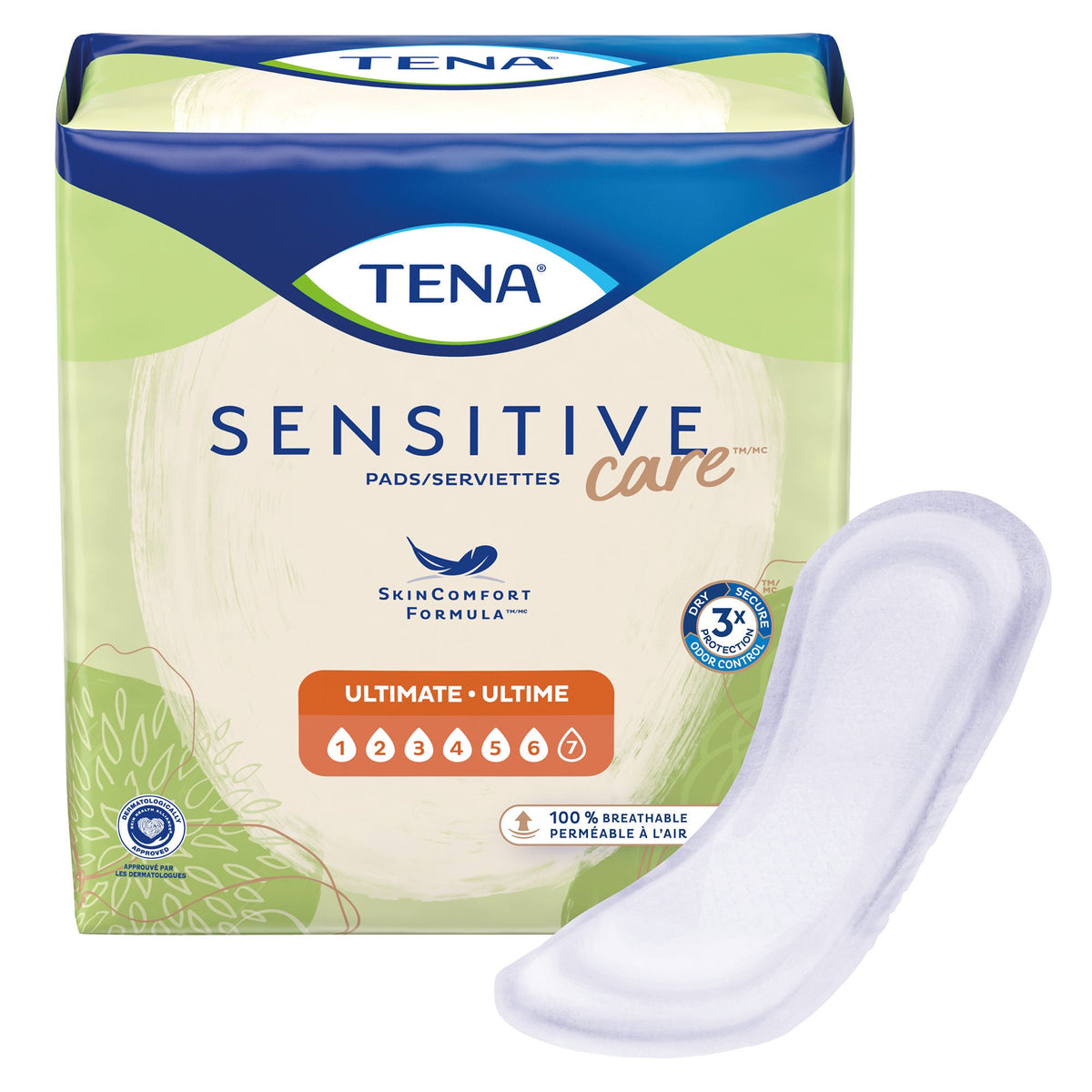 Tena® Intimates™ Ultimate Bladder Control Pad, 16-Inch Length — Bag of 33