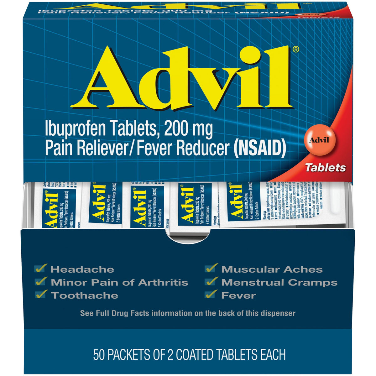 Advil® Ibuprofen Pain Relief Tablet — Box of 100