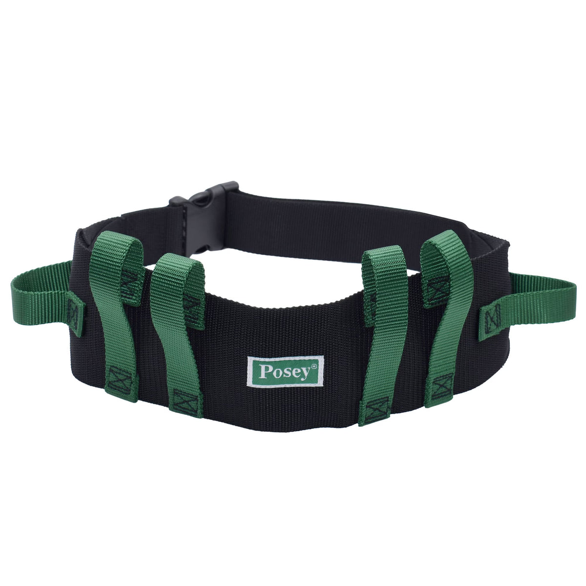 Posey® Green / Black Nylon Gait Belt with Quick Release Buckle, 28 – 55 Inches