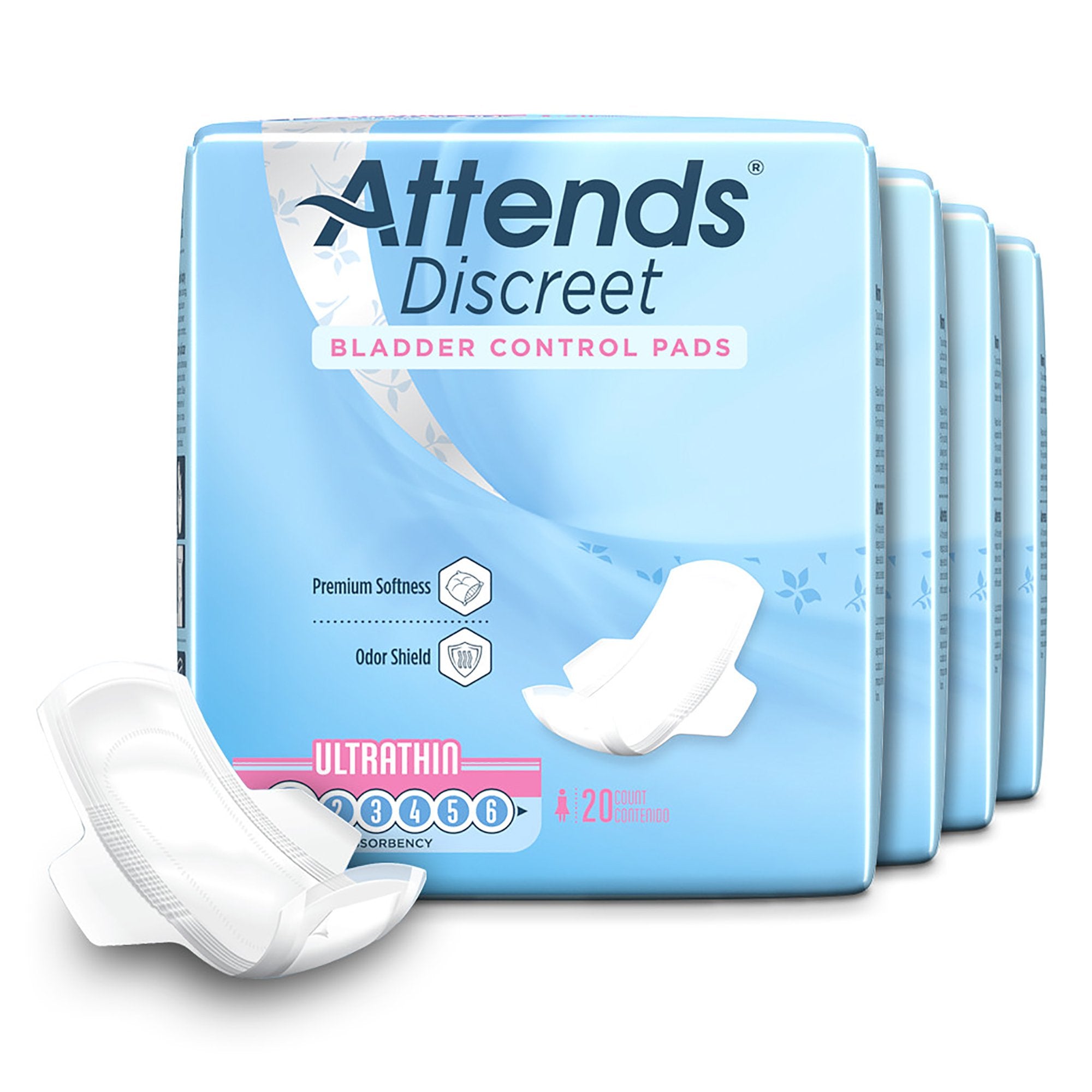 Attends Discreet Women's Ultra Thin Bladder Control Pad
