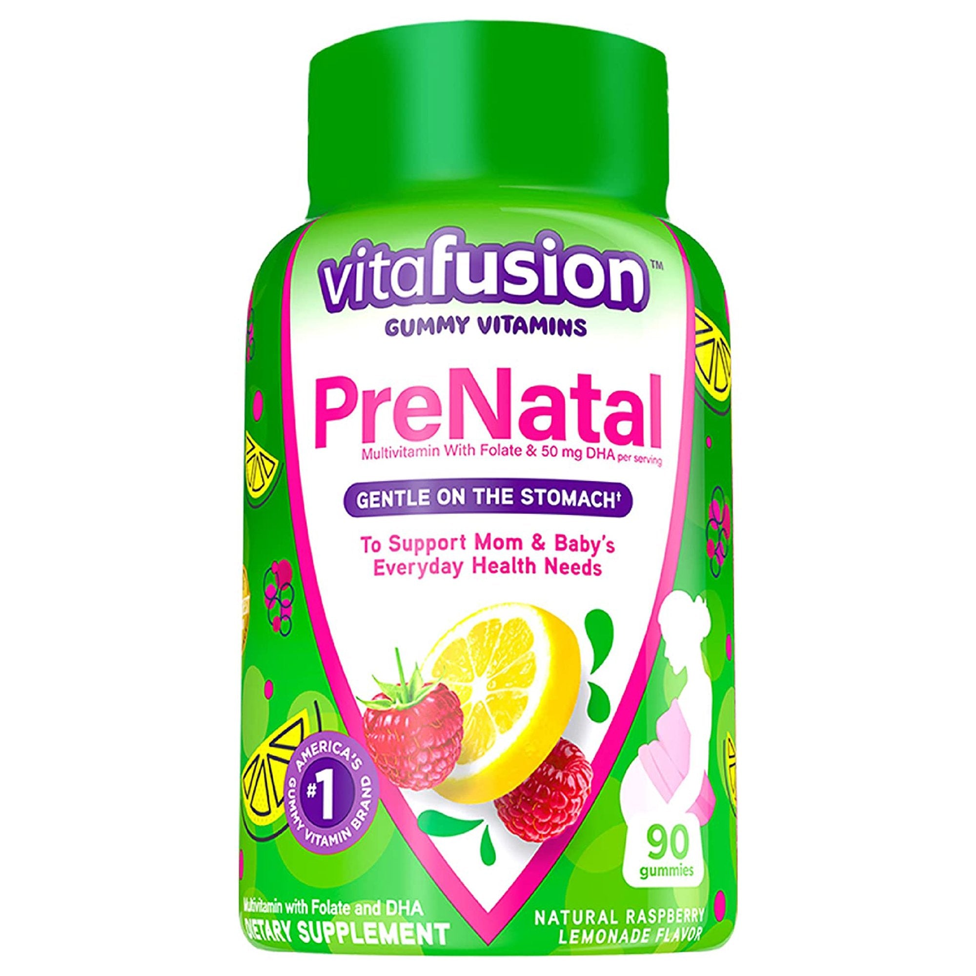 Vitafusion PreNatal Gummies Natural Raspberry Lemonade Flavor