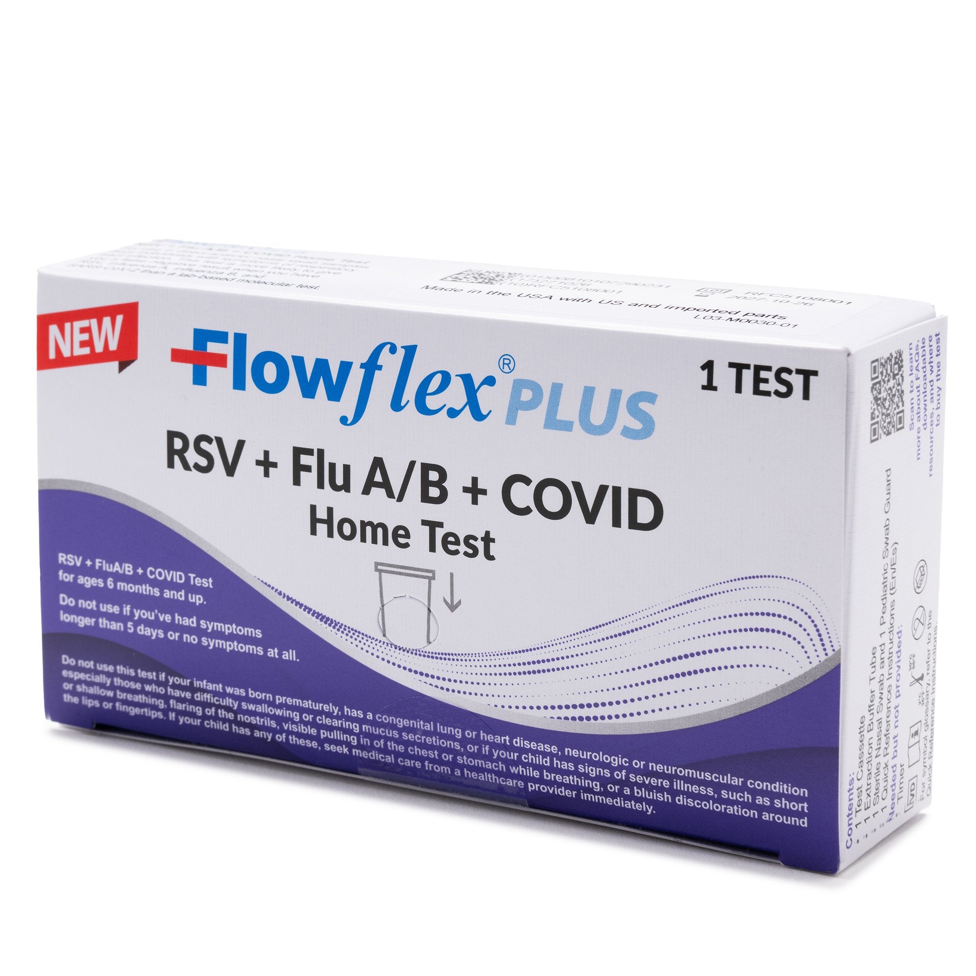 Flowflex Plus COVID-19 and Flu A/B Home Test 12-Pack
