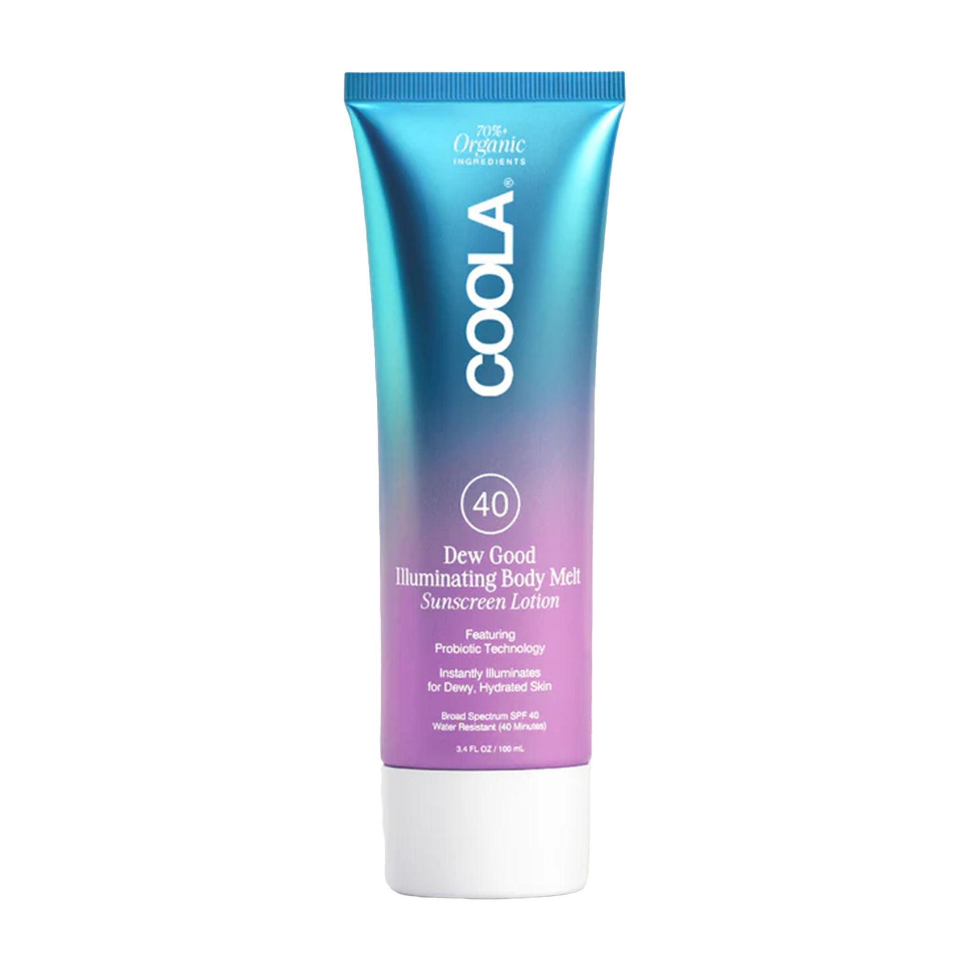 Sunscreen COOLA® Dew Good Illuminating Body Melt Lotion SPF 40 Lotion 3.4 oz. Tube