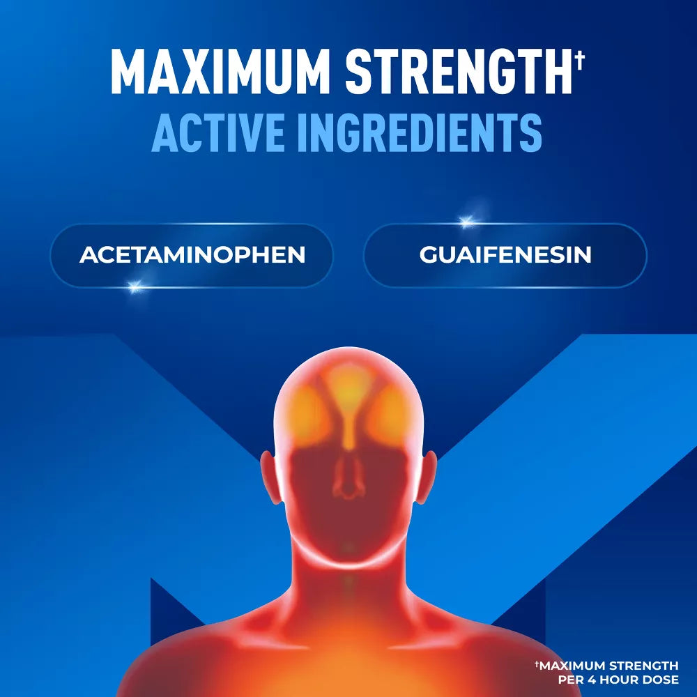 Mucinex Rapid + Clear for Pain, Headache, and Mucus Congestion Caplets