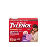 Tylenol Children's Pain + Fever Acetaminophen 160 mg Chewable Tablets Grape