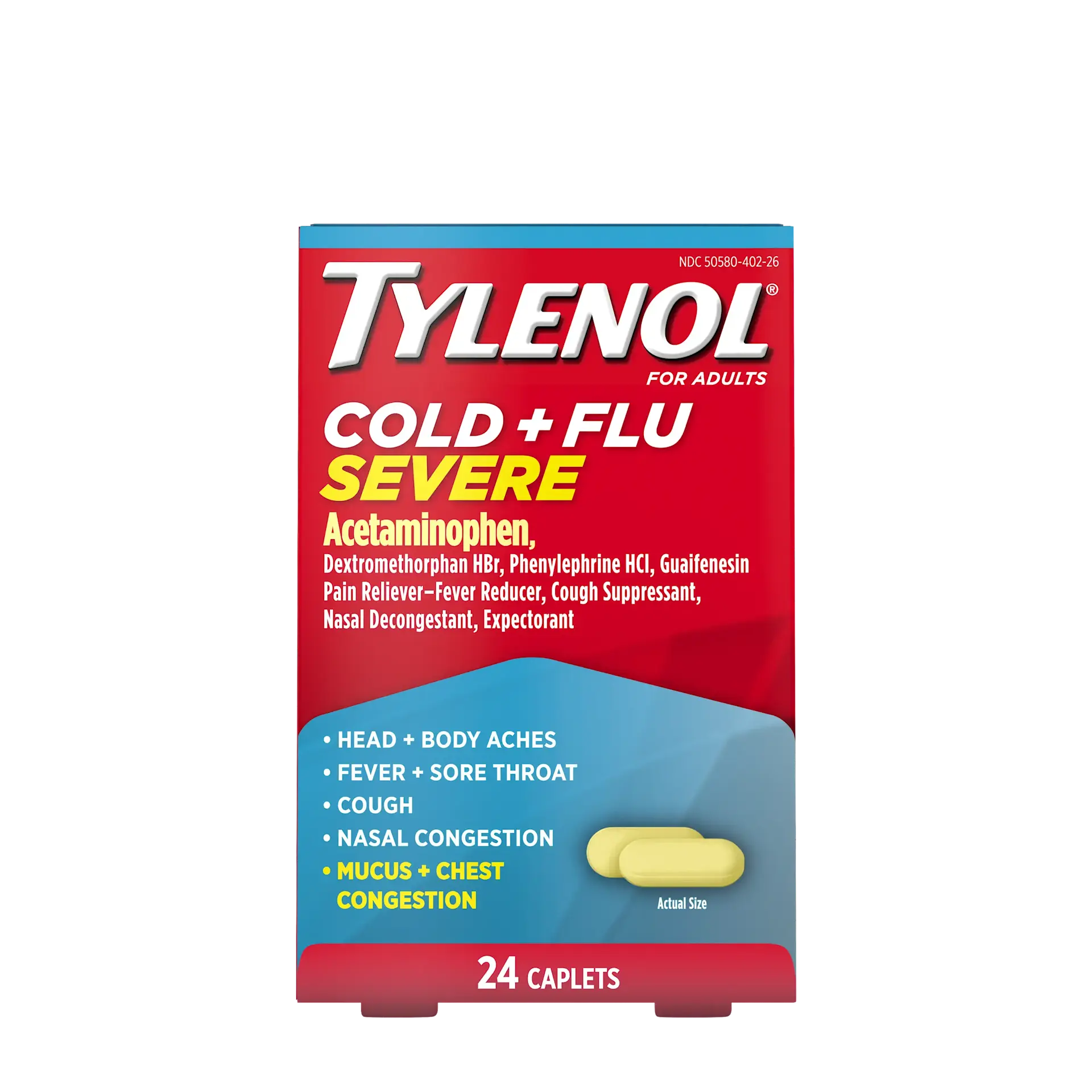 Tylenol Cold + Flu Severe Caplets for Adults