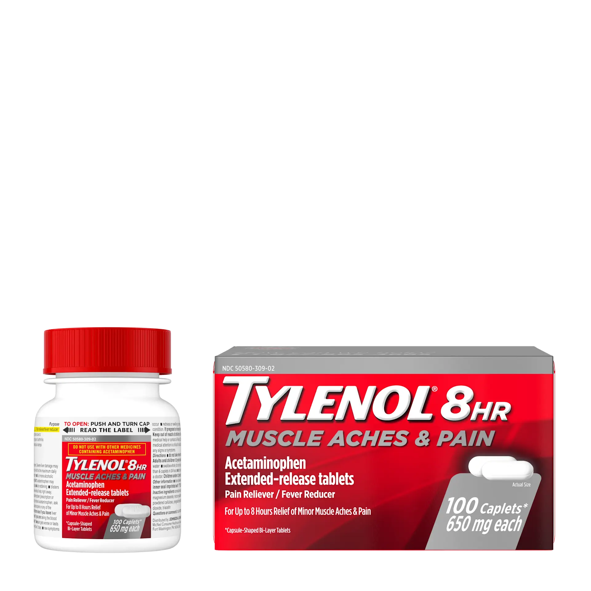 Tylenol 8 Hour Muscle Aches & Pain Relief Extended-Release Tablets
