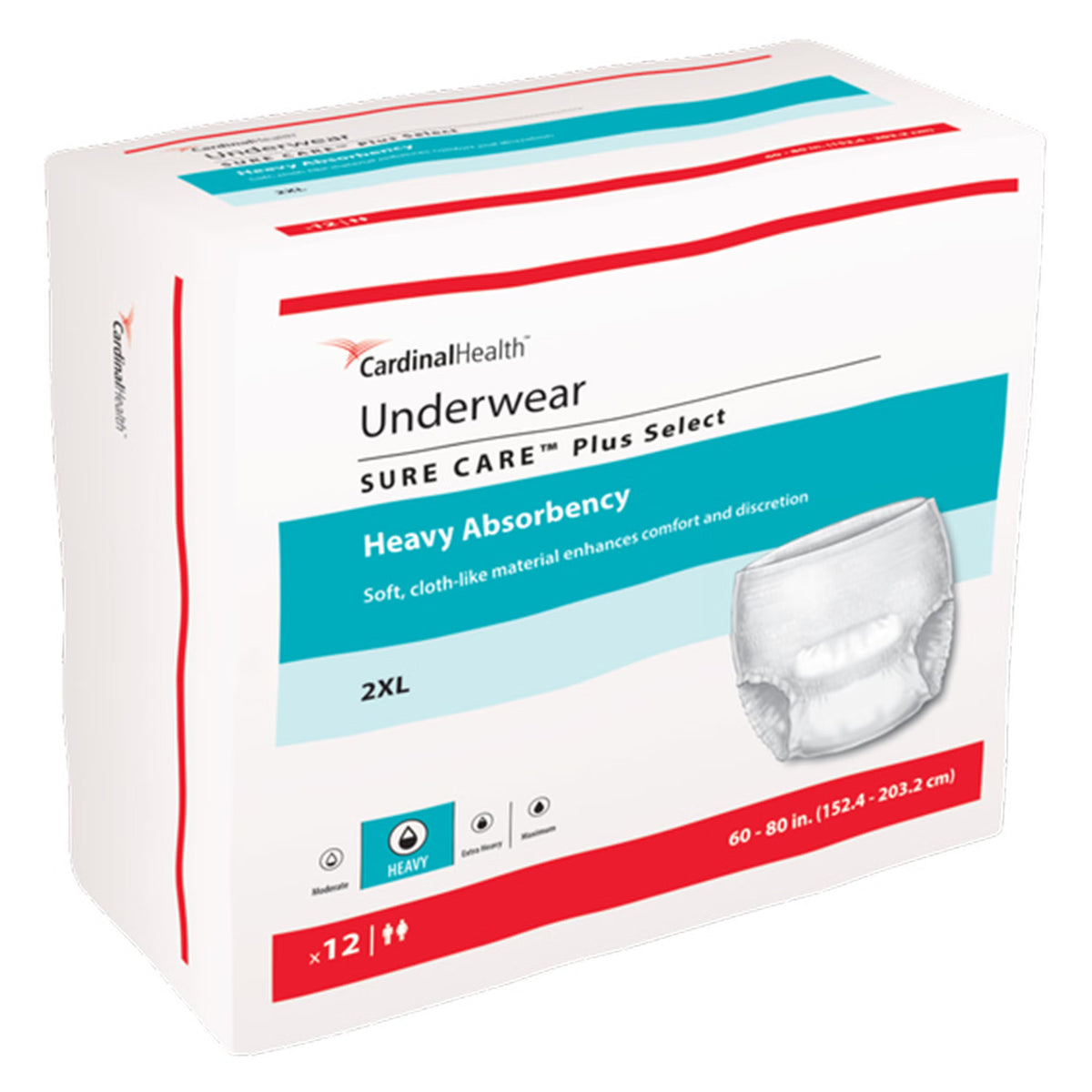 Sure Care™ Plus Heavy Absorbent Underwear, 2X-Large — Bag of 12