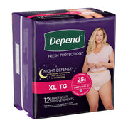 Depend® Night Defense® Women's Absorbent Underwear, X-Large — Pack of 12