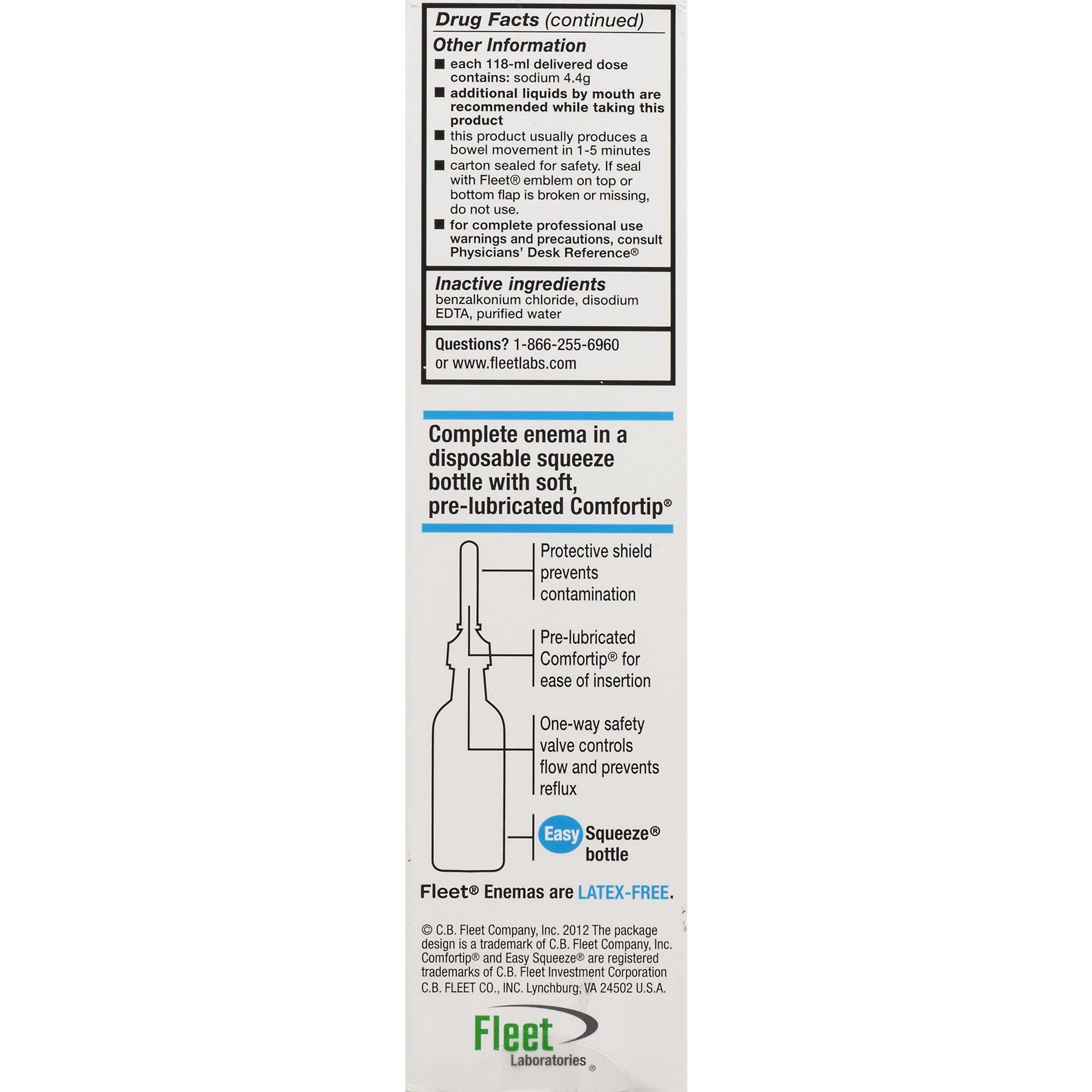 Fleet Enema, 4.5-ounce squeeze bottle