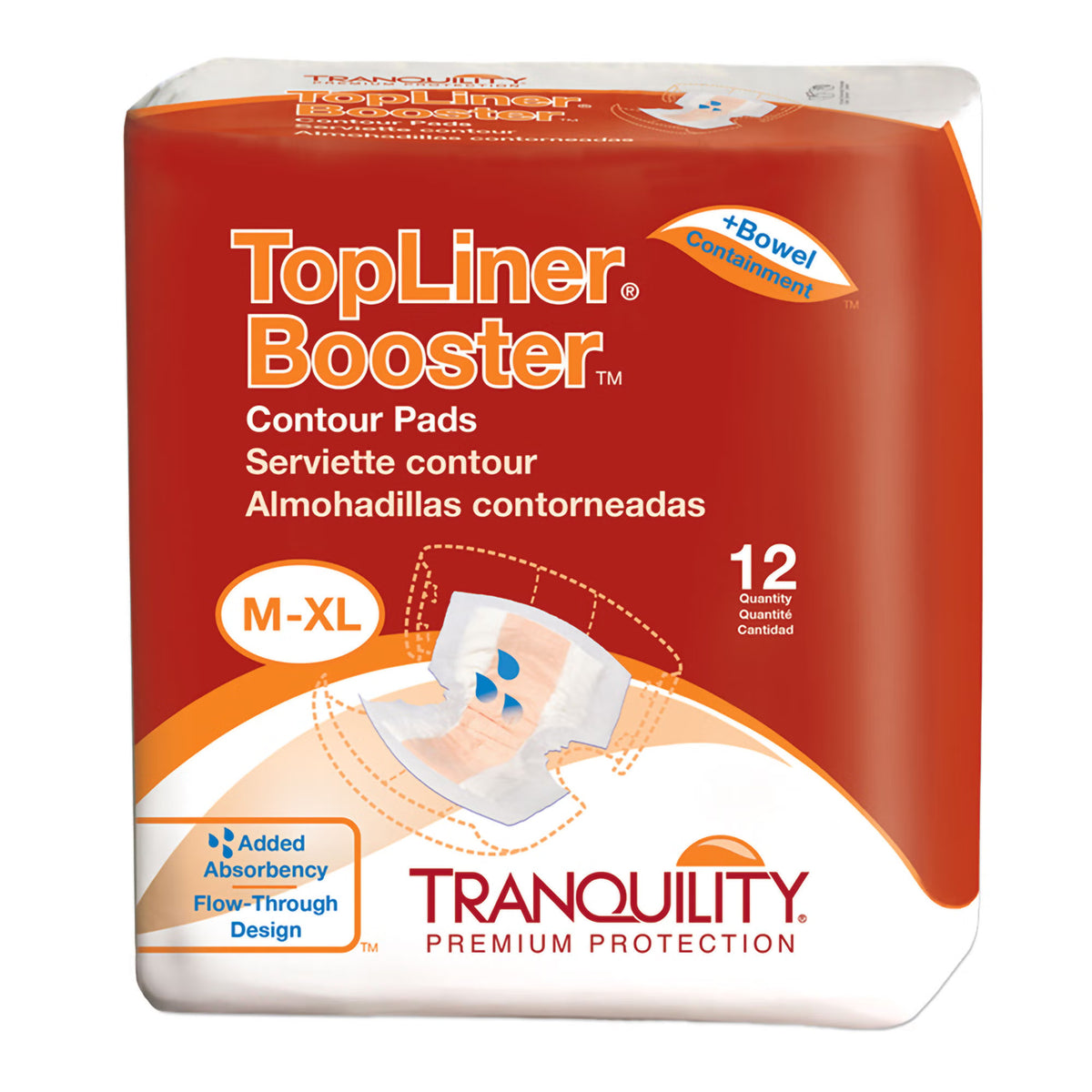 Tranquility® Top Liner® Added Absorbency Incontinence Booster Pad 13½ x 21½ Inch