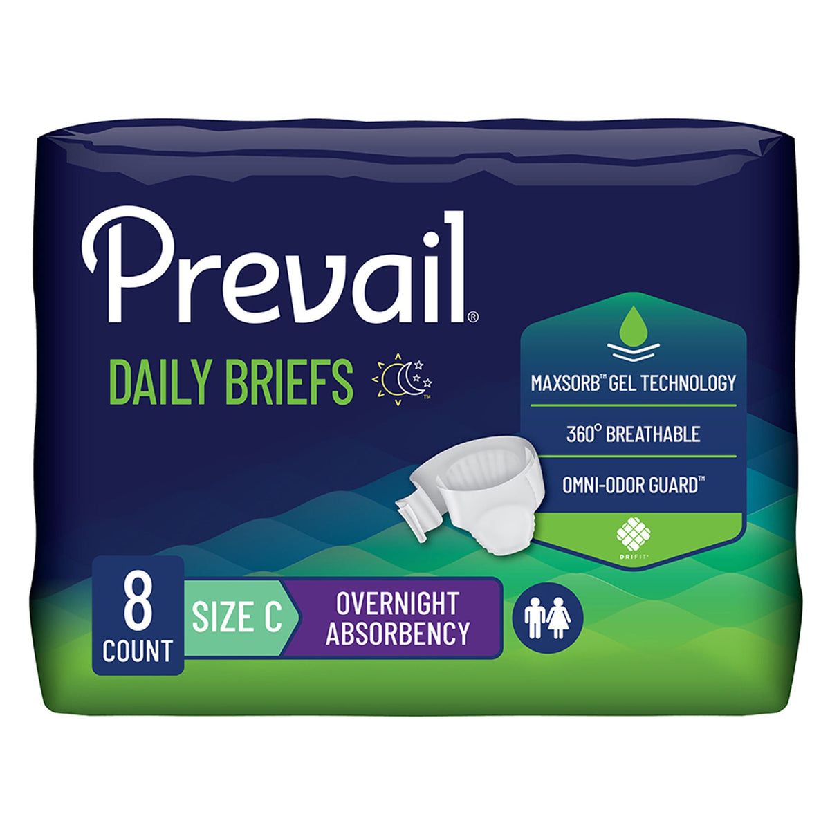 Prevail® Bariatric Ultimate Absorbency Incontinence Brief, Size C — Case of 4