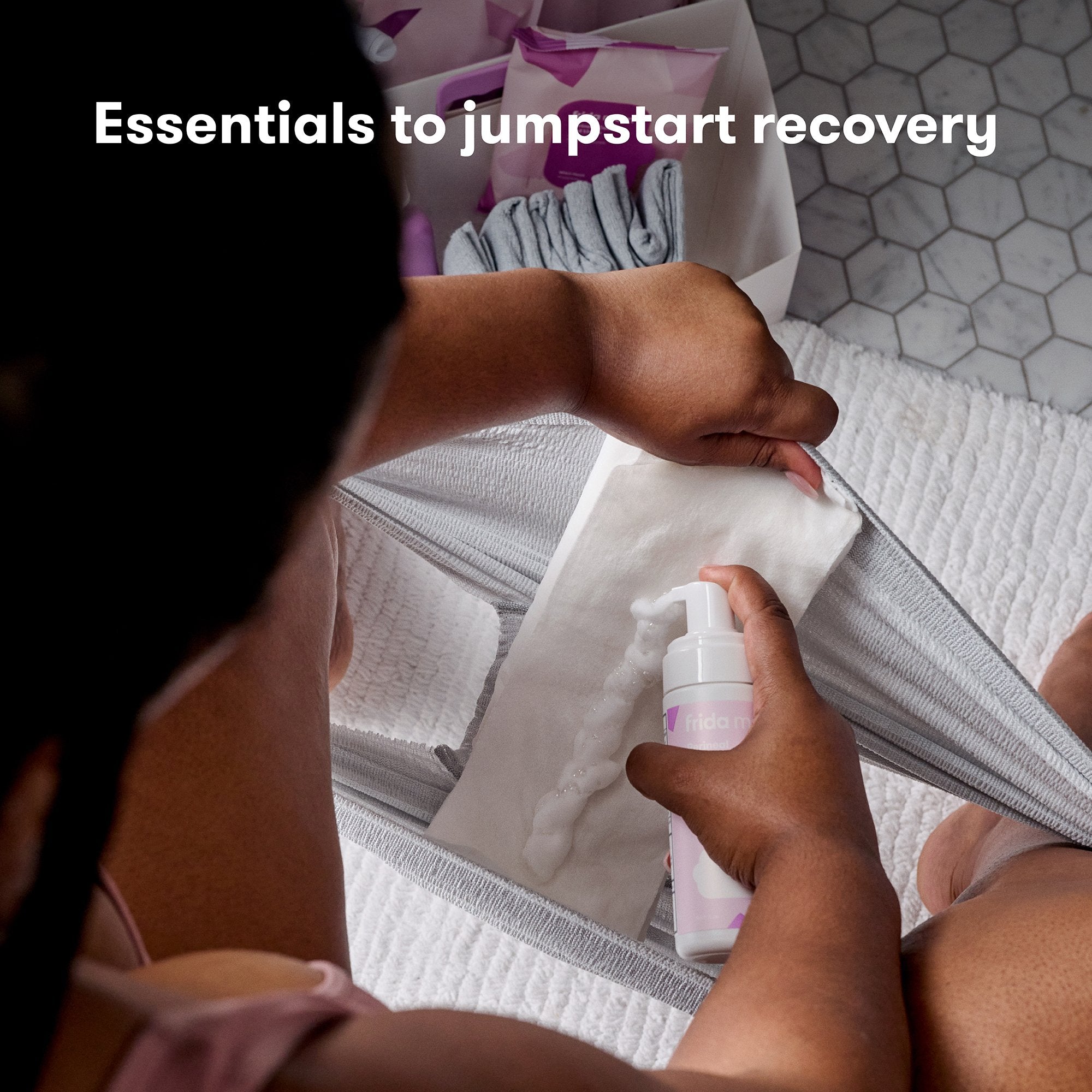 frida mom Postpartum Recovery Essentials Kit with Peri Bottle