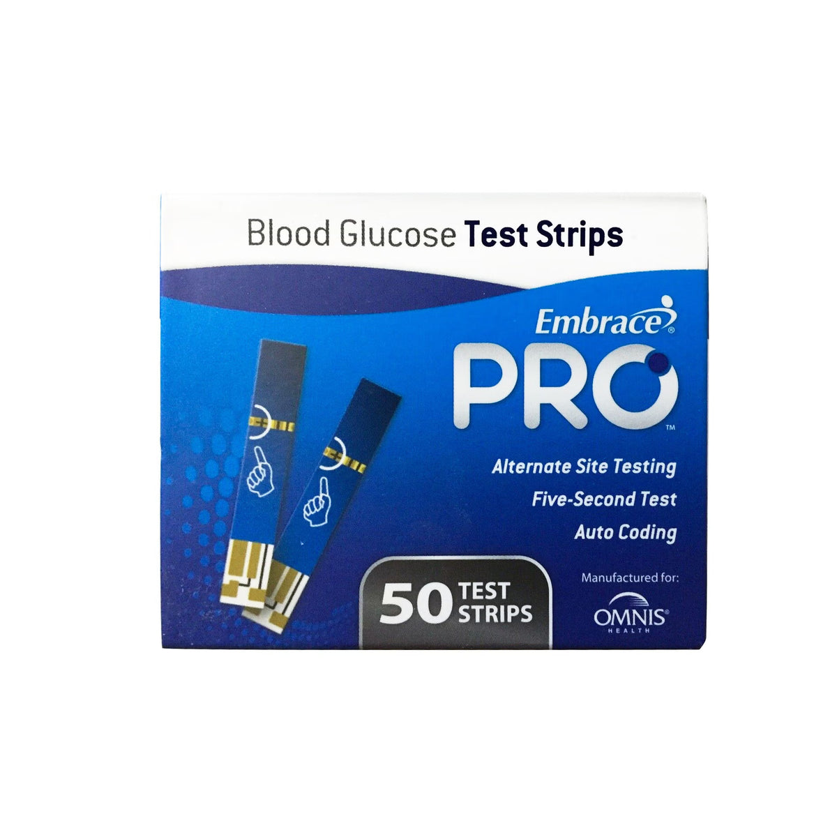 Embrace® Blood Glucose Test Strips — Box of 50