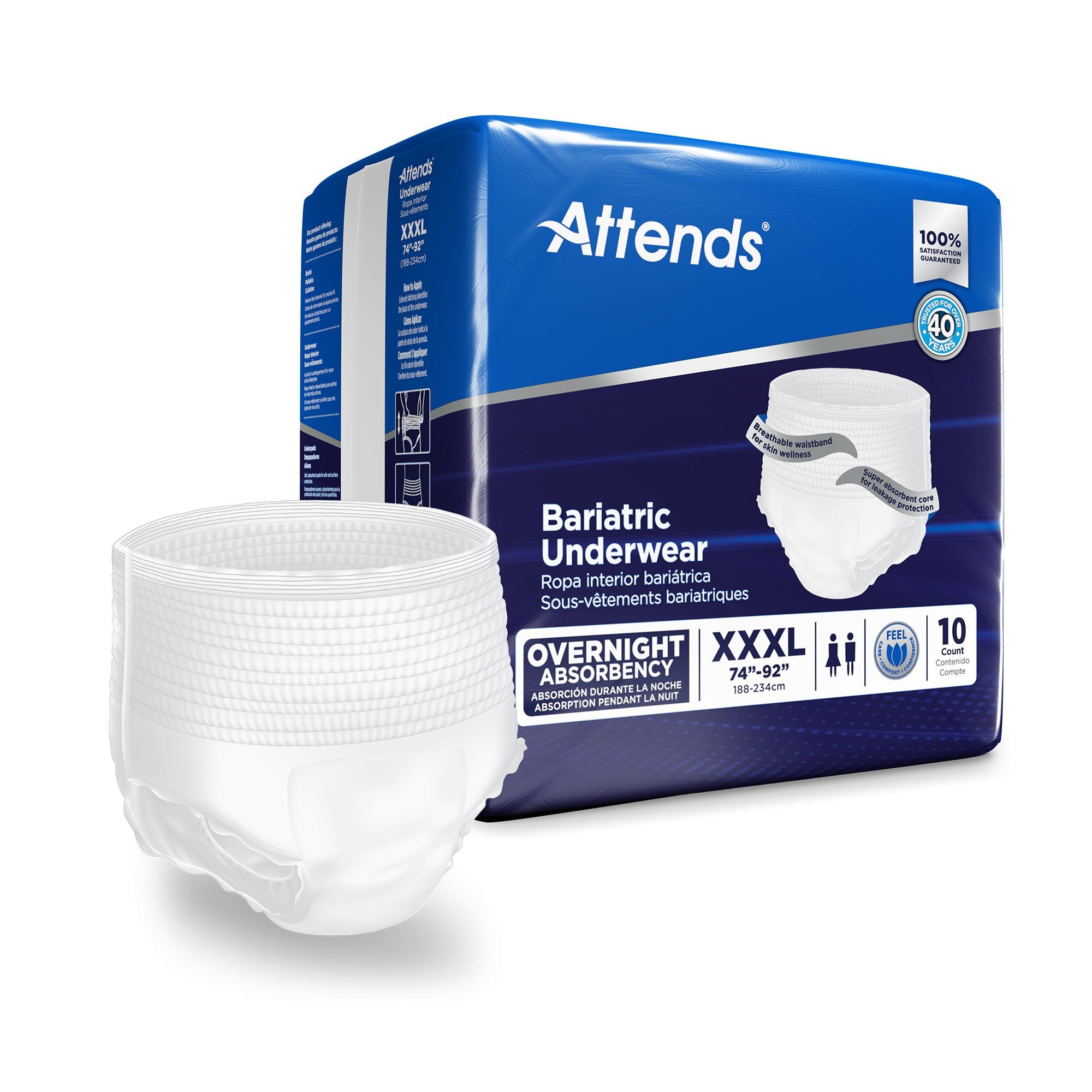 Attends® Bariatric Ultimate Absorbent Underwear, 3X-Large