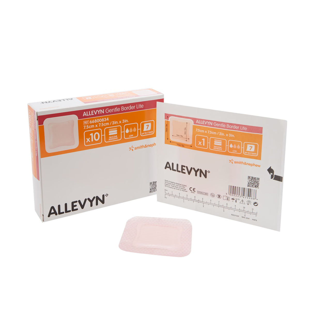 Allevyn Gentle Border Lite Silicone Foam Dressing — Box of 10