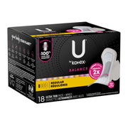 U by Kotex Balance Ultra Thin Charcoal Pads with Wings Regular