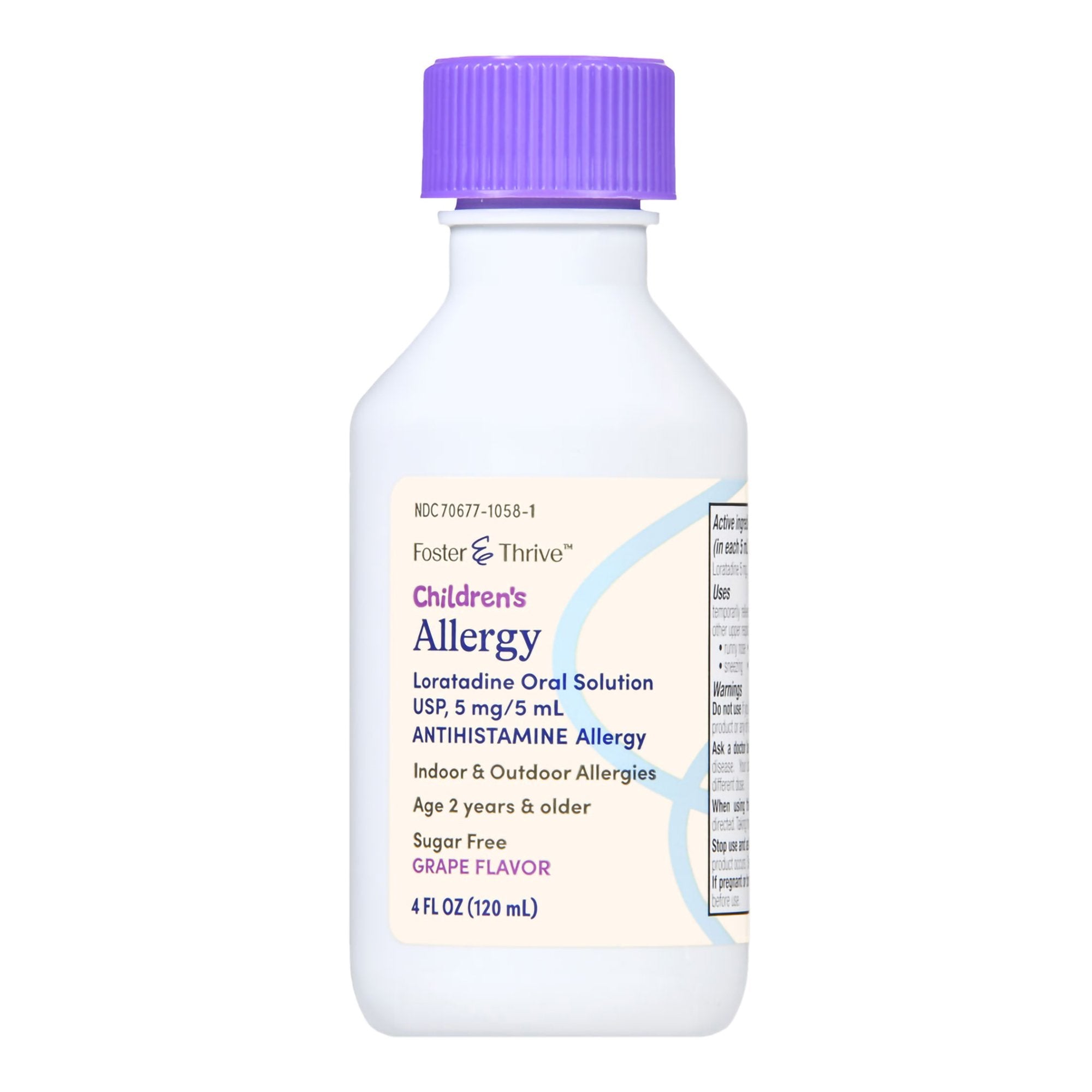 Foster & Thrive Children's Allergy Oral Solution Grape Flavor