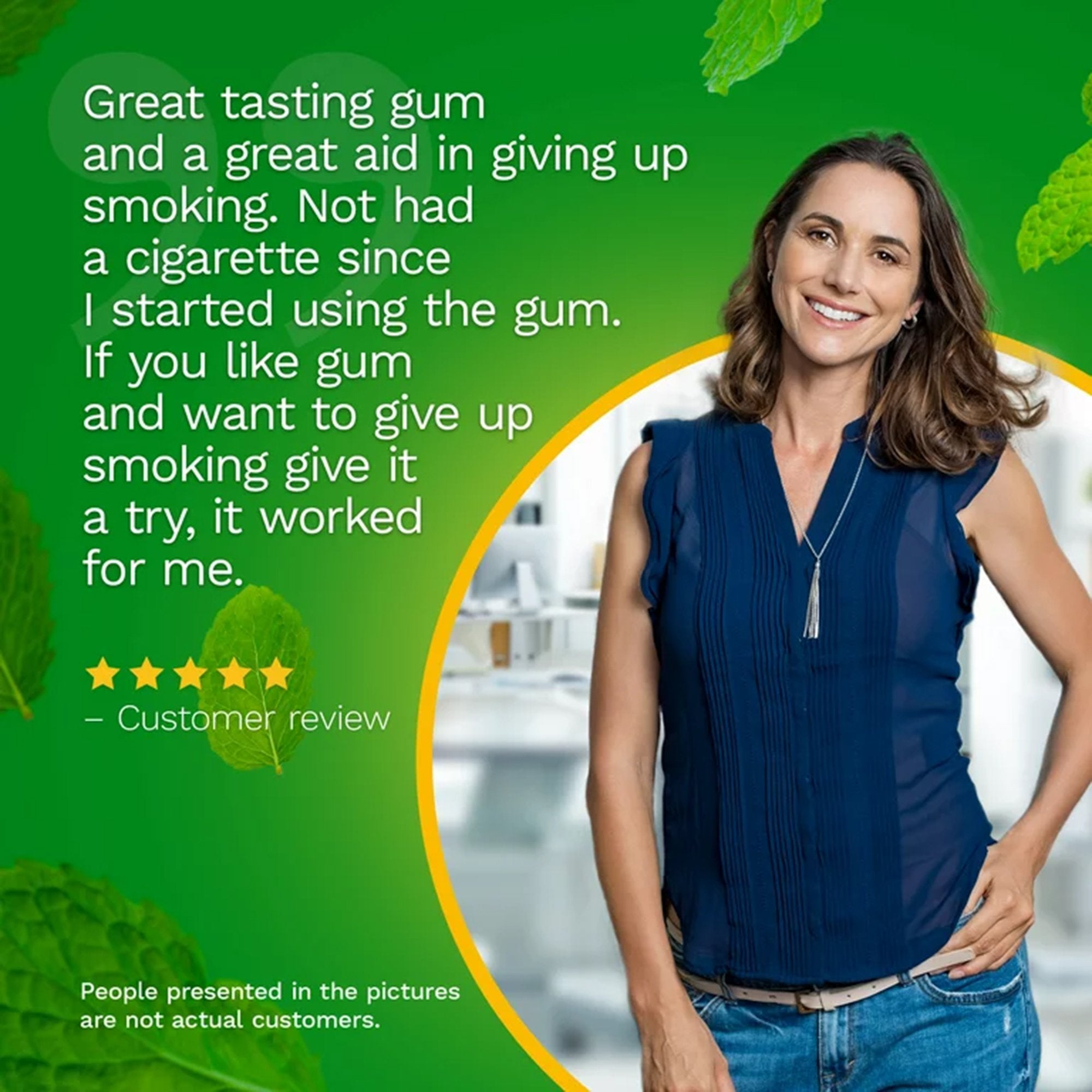 Nicorette Stop Smoking Aid Gum 4 mg Spearmint Burst with a Hint of Chamomile