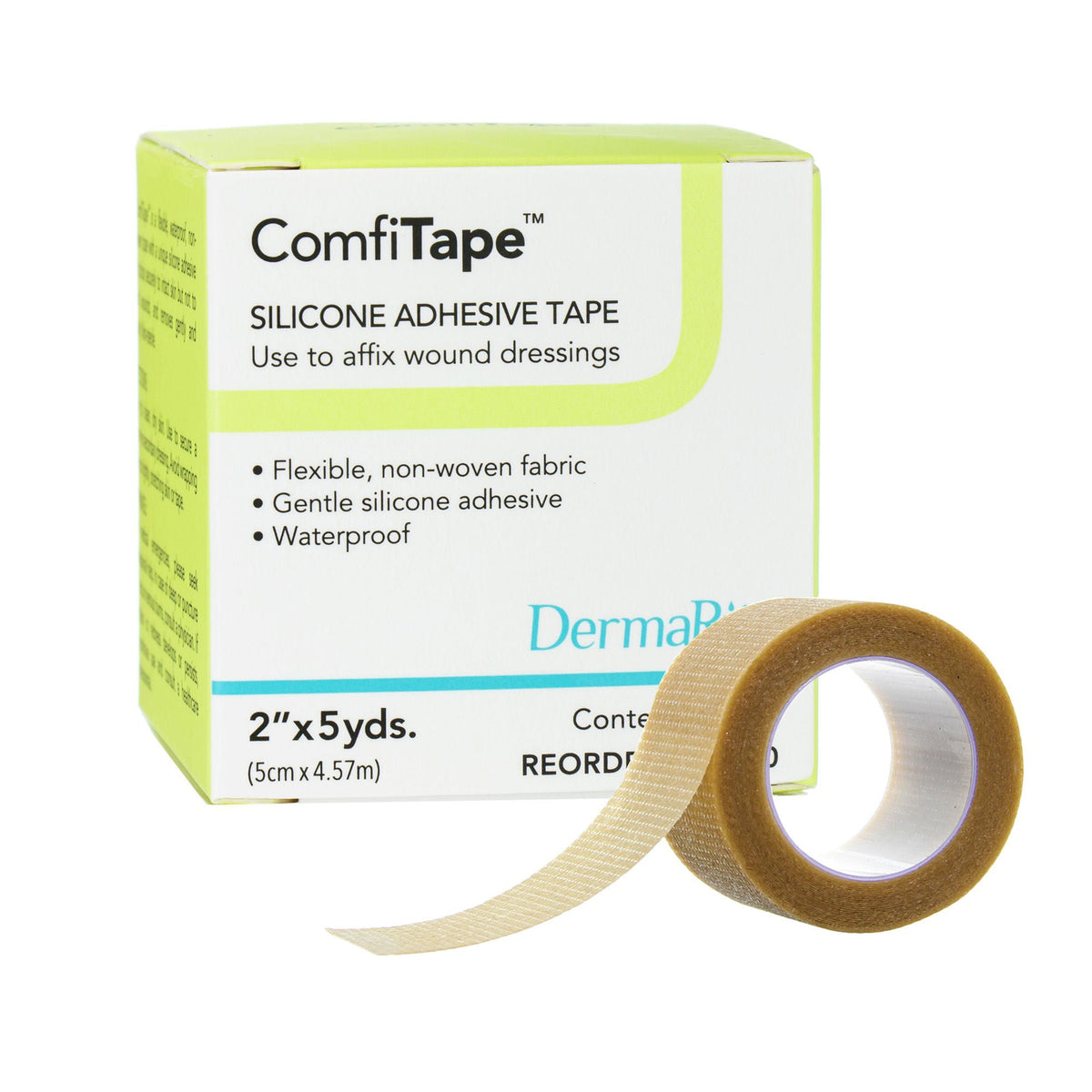 ComfiTape™ Silicone Medical Tape, 2 Inch x 5 Yard, Tan