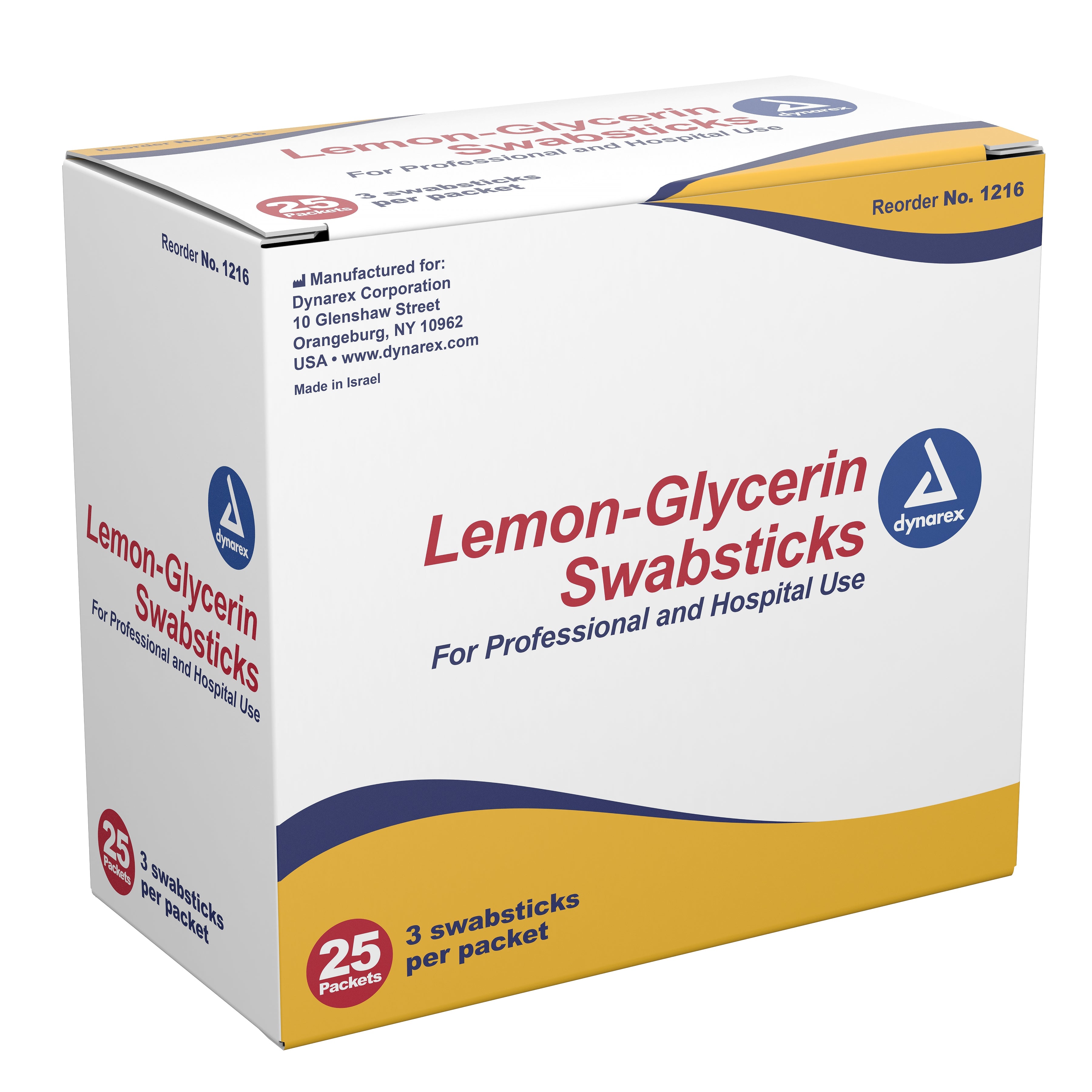 dynarex Lemon-Glycerin Oral Swabsticks