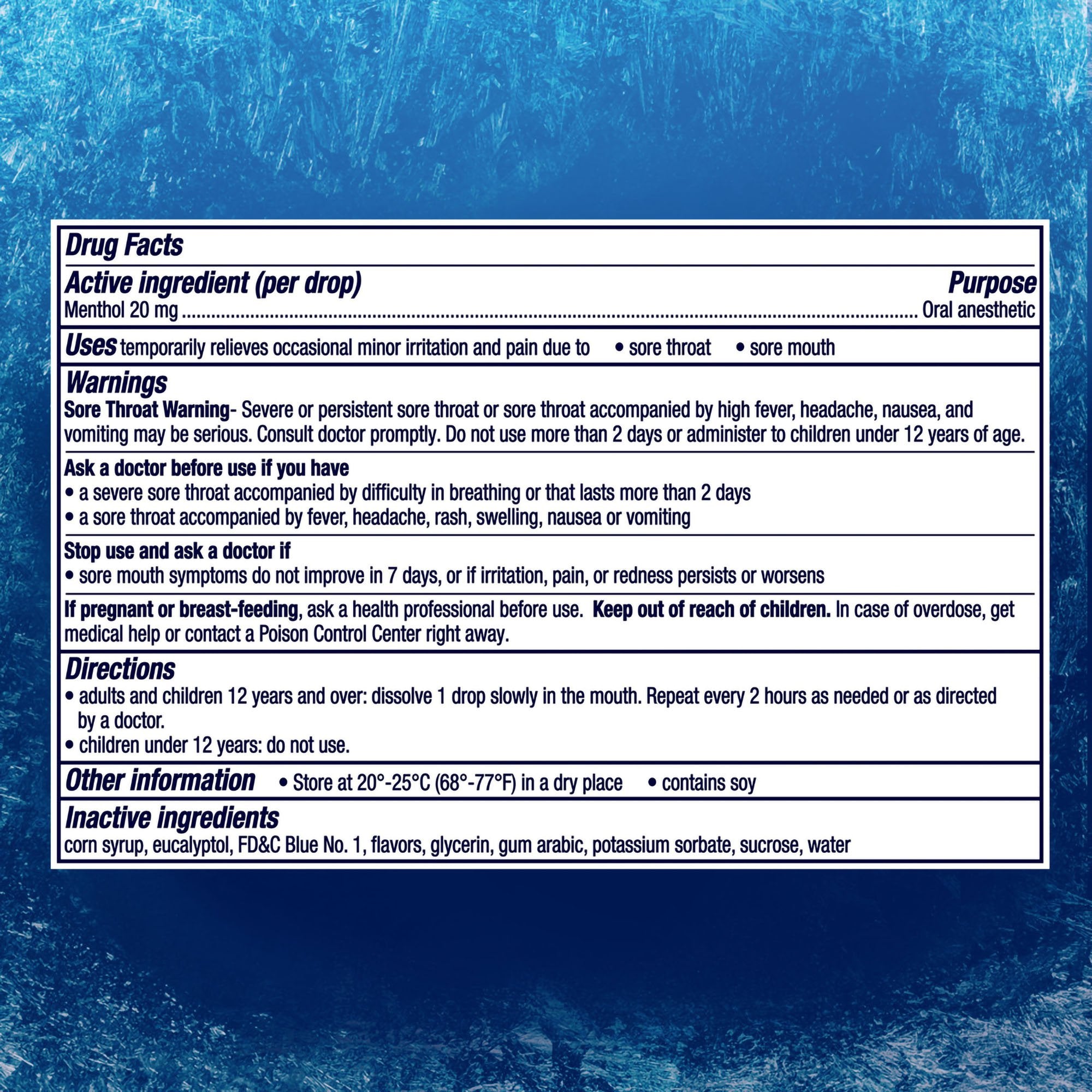 Vicks VapoCool Severe Medicated Drops Winterfrost