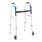drive™ Aluminum Dual Release Folding Walker, 32 – 39 Inch Height