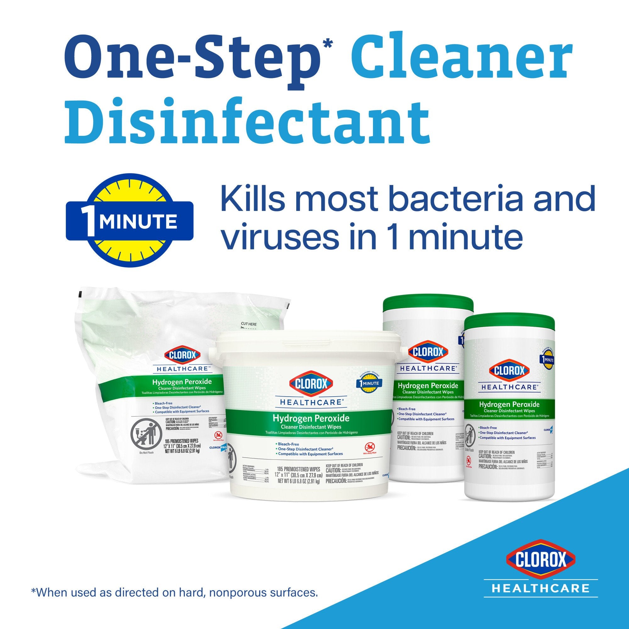 Clorox Hydrogen Peroxide Cleaner Disinfectant Wipes Refill Pouch