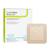 ComfortFoam™ Border Lite Thin Bordered Foam Wound Dressing, 3 x 3 Inch — Box of 10