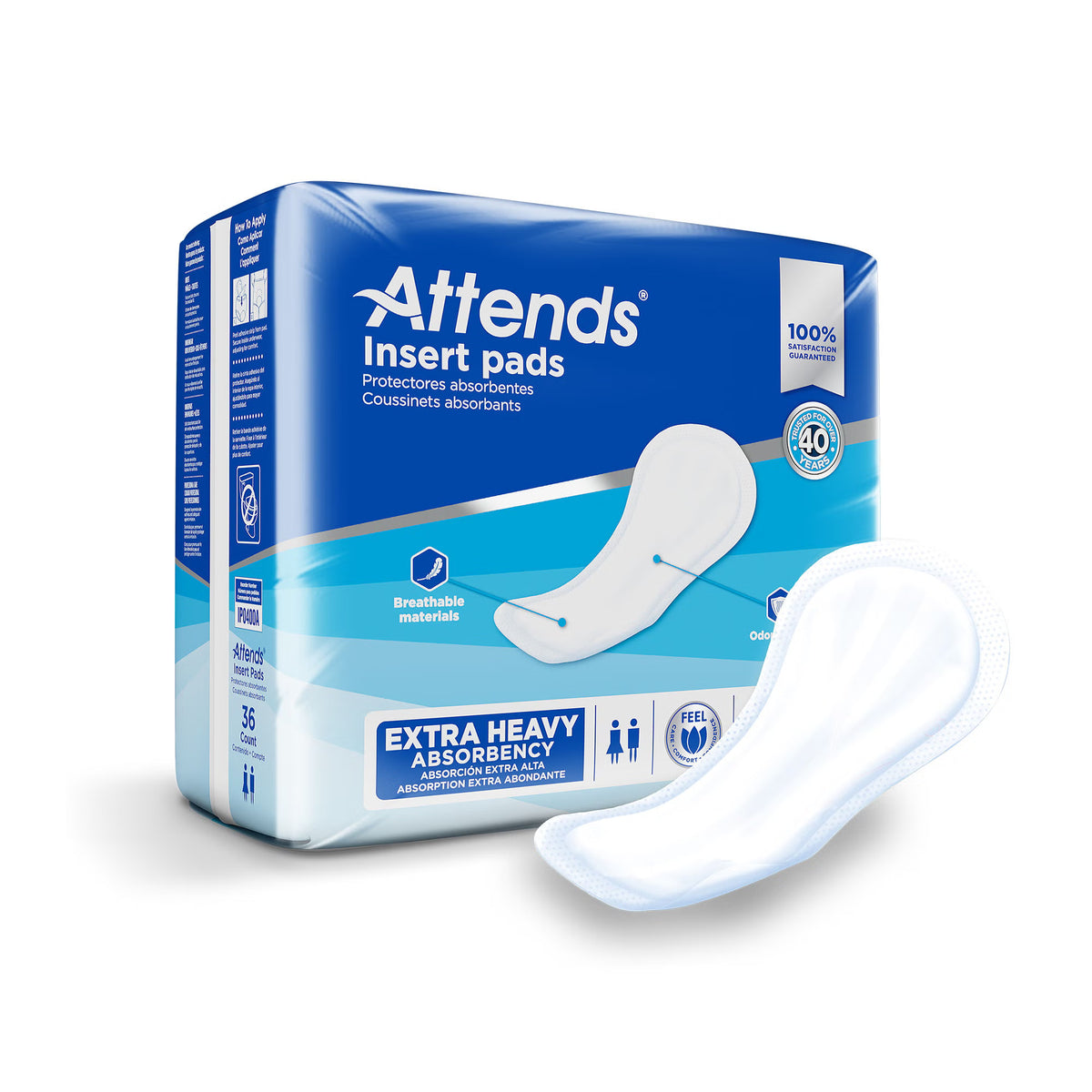 Attends® Insert Pad Incontinence Liner — Pack of 36