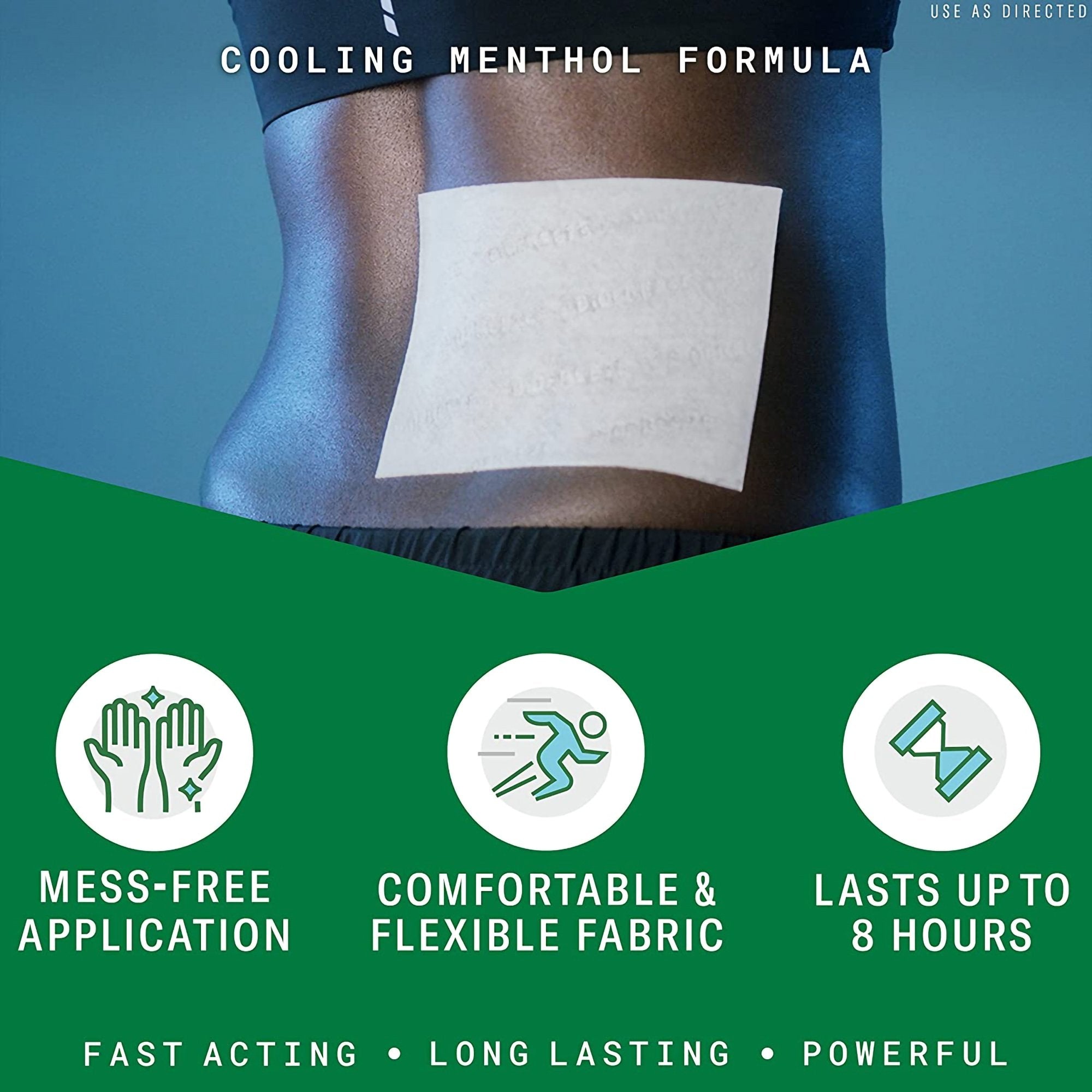Biofreeze Menthol Pain Relief Patches, Large