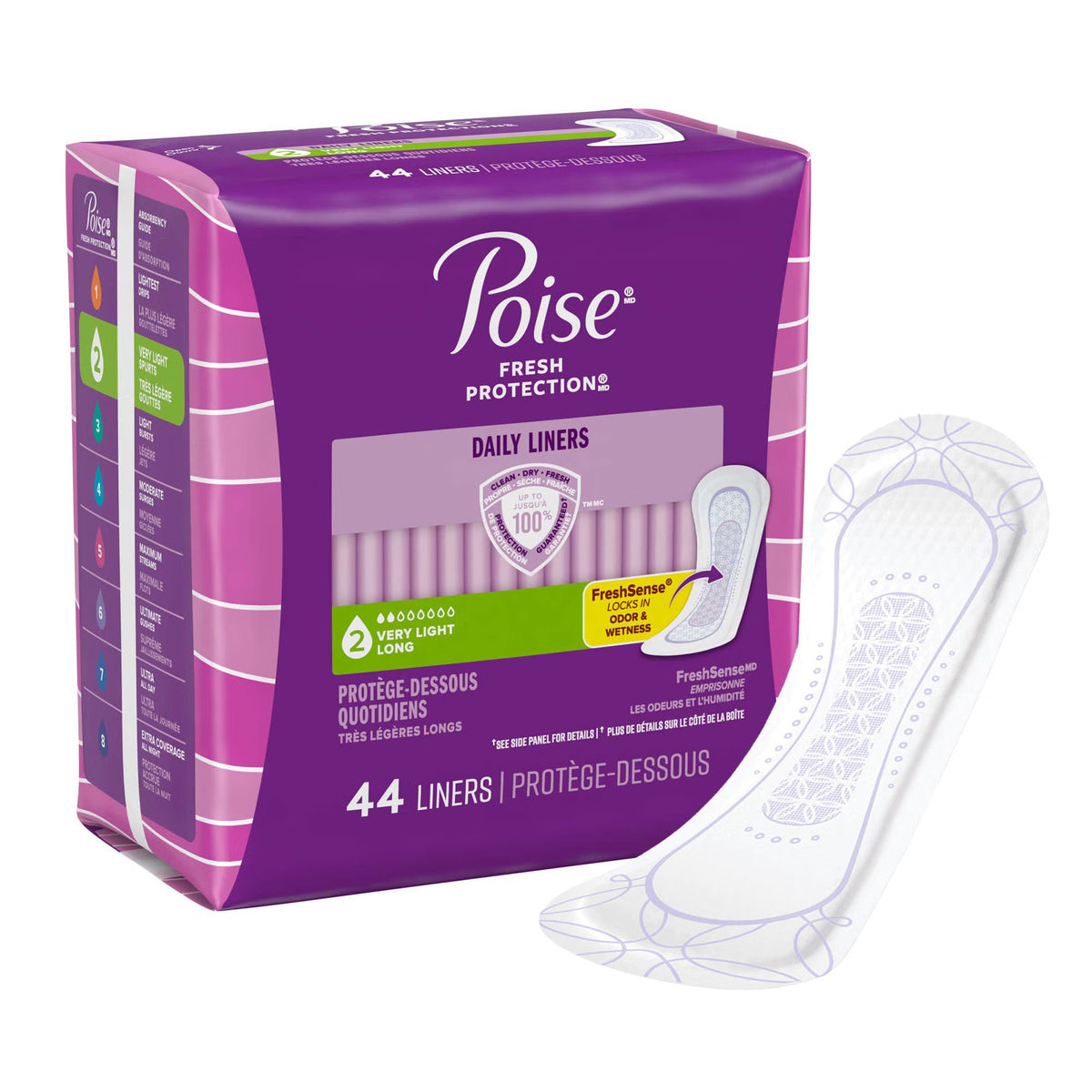 Poise® Bladder Control Pads for Women, Light Absorbency, 8.5-Inch Length
