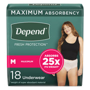 Depend® Fresh Protection™ Women's Maximum Absorbency Underwear, Medium