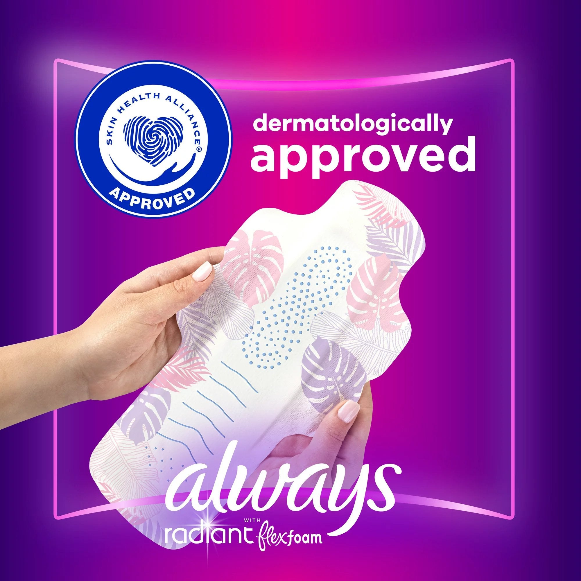 Always Radiant Overnight Pads, Size 4
