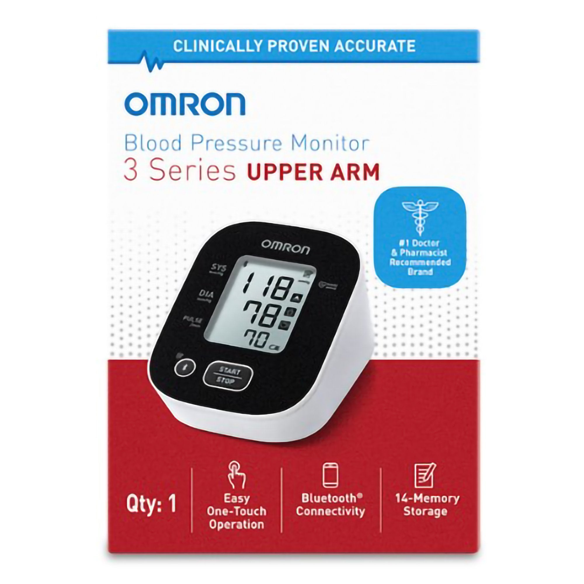 Omron 3 Series Upper Arm Blood Pressure Monitor - Single